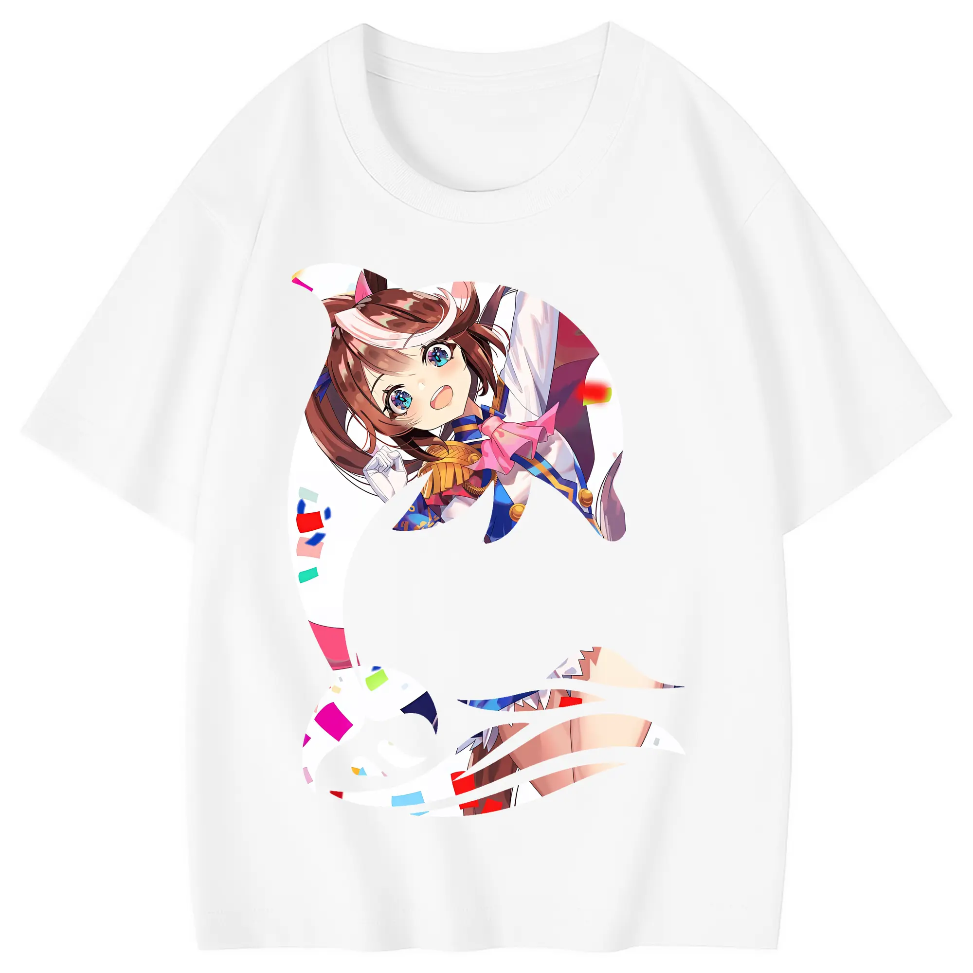 ウマ娘 プリティーダービー グッズ トウカイテイオー - 綿100％ キッズTシャツ ・ フロントプリント ・ 快適 通気性 ・ スポーツ カジュアル 散歩用