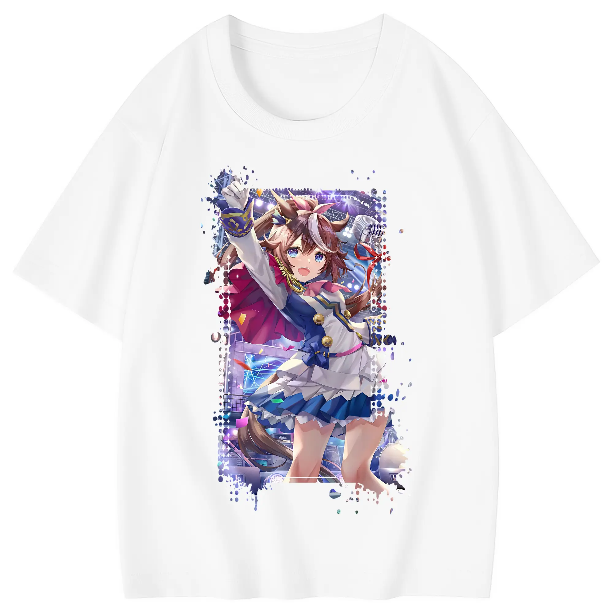 ウマ娘 プリティーダービー グッズ トウカイテイオー - 綿100％ キッズTシャツ ・ フロントプリント ・ 快適 通気性 ・ スポーツ カジュアル 散歩用