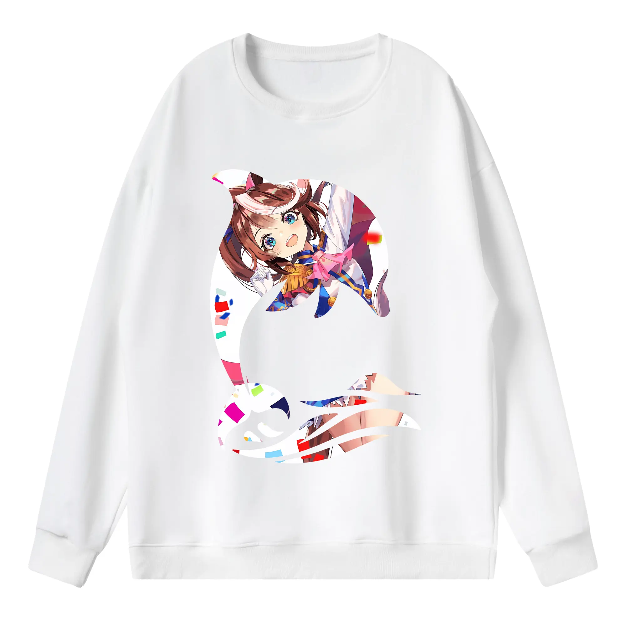 ウマ娘 プリティーダービー グッズ トウカイテイオー - 薄手 クルーネック スウェット 裏毛260g · ポリエステル 春秋向け カジュアル 男女兼用 · トレーナー デイリー スポーツ 散歩に最適