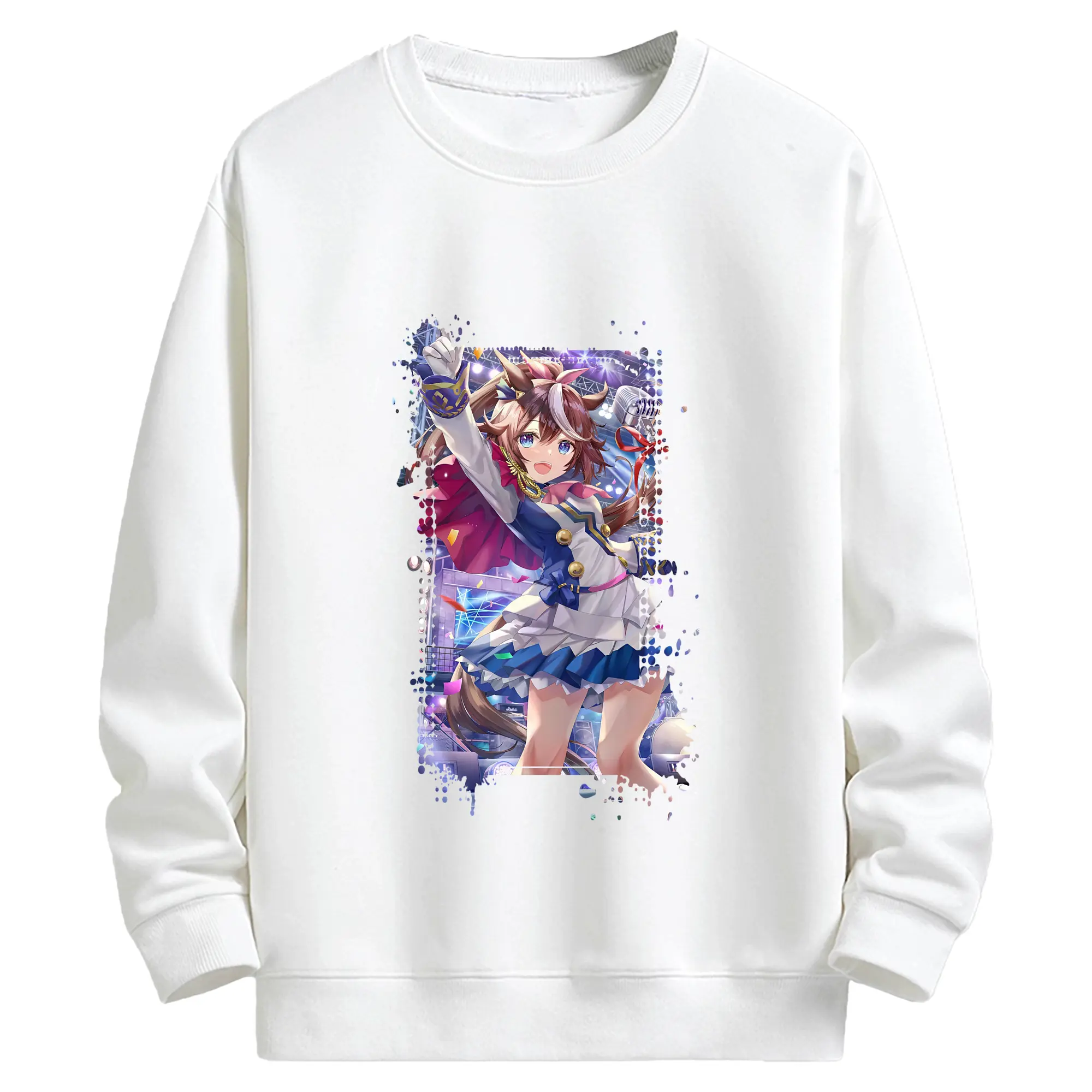 ウマ娘 プリティーダービー グッズ トウカイテイオー - キッズ クルーネックスウェットシャツ ・ フロントプリント ・ 綿80％ ポリエステル20％ ・ 快適 通学 スポーツ 日常使い お散歩用