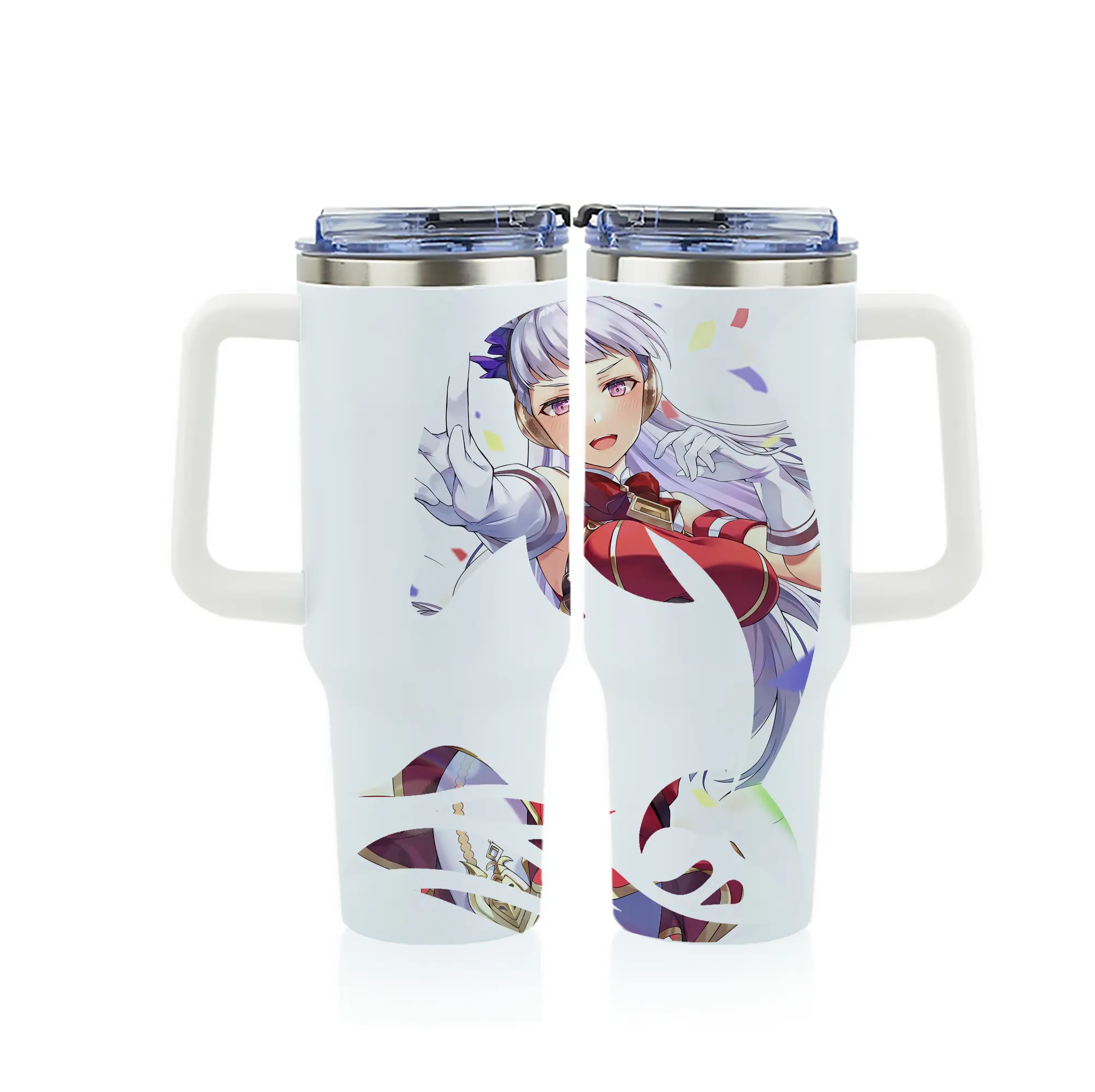 ウマ娘 プリティーダービー グッズ ゴールドシップ - 1200mL フルプリント車用タンブラー ・ 304ステンレス 内側 ・ 201ステンレス 外側 ・ 保温 保冷 ・ 通勤 ドライブ アウトドア用