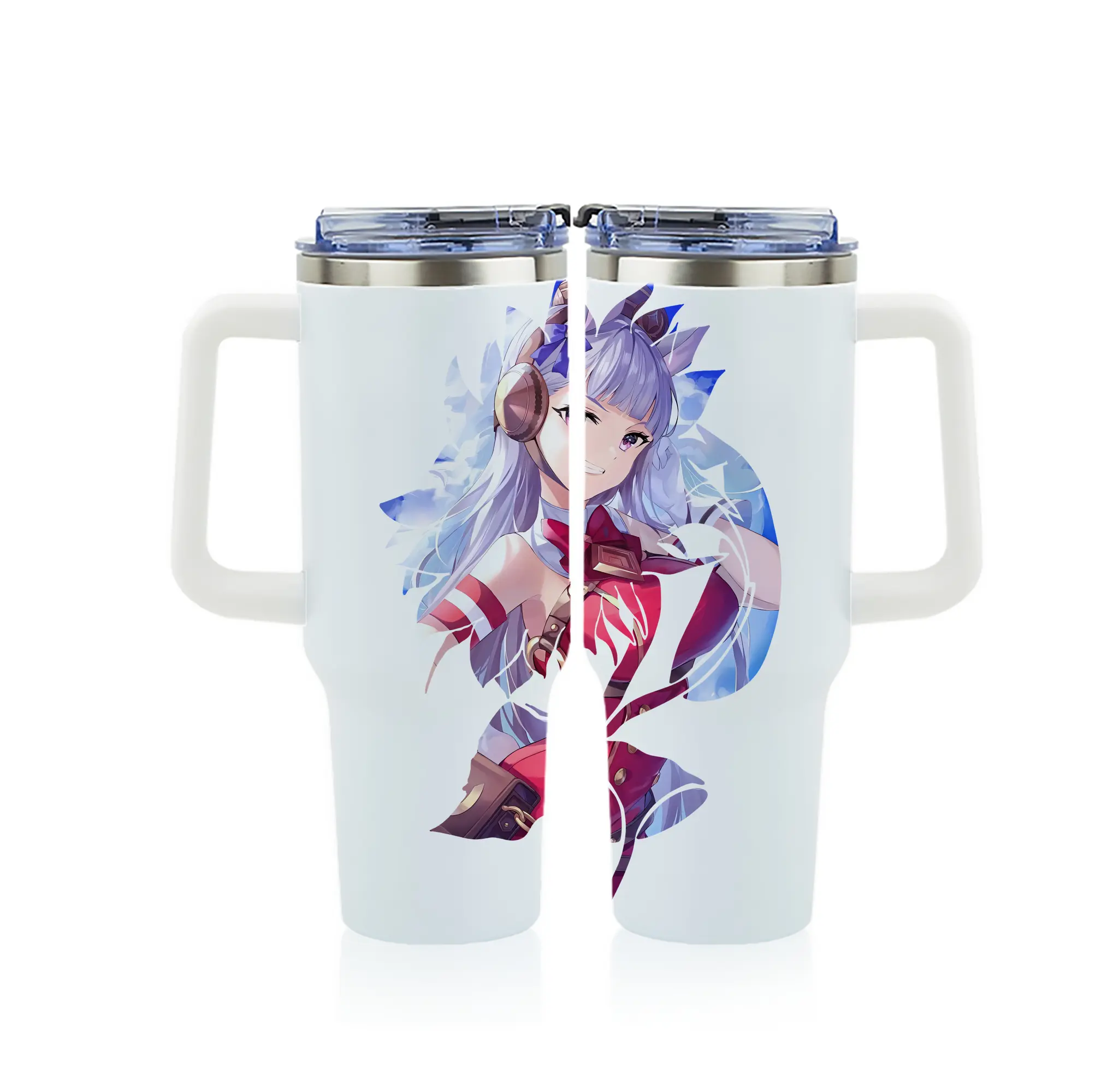 ウマ娘 プリティーダービー グッズ ゴールドシップ - 1200mL フルプリント車用タンブラー ・ 304ステンレス 内側 ・ 201ステンレス 外側 ・ 保温 保冷 ・ 通勤 ドライブ アウトドア用