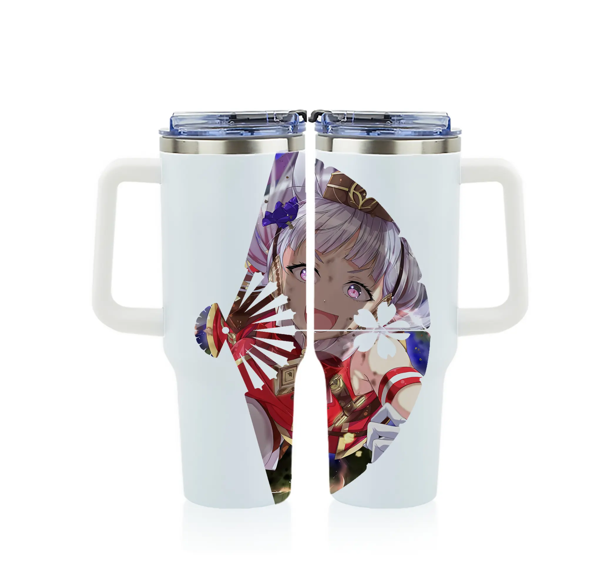 ウマ娘 プリティーダービー グッズ ゴールドシップ - 1200mL フルプリント車用タンブラー ・ 304ステンレス 内側 ・ 201ステンレス 外側 ・ 保温 保冷 ・ 通勤 ドライブ アウトドア用