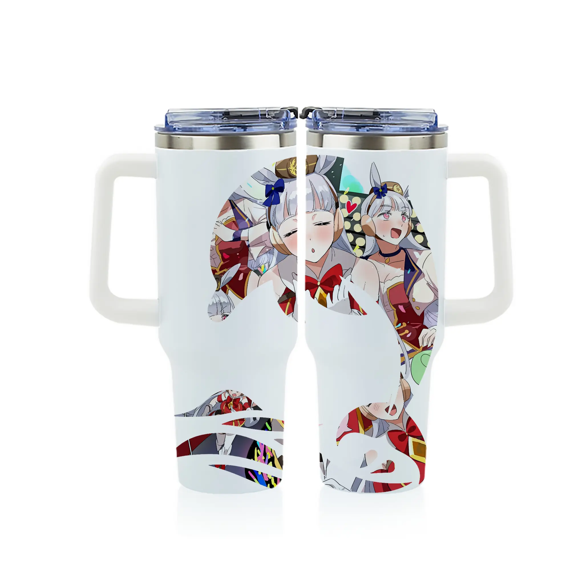 ウマ娘 プリティーダービー グッズ ゴールドシップ - 1200mL フルプリント車用タンブラー ・ 304ステンレス 内側 ・ 201ステンレス 外側 ・ 保温 保冷 ・ 通勤 ドライブ アウトドア用