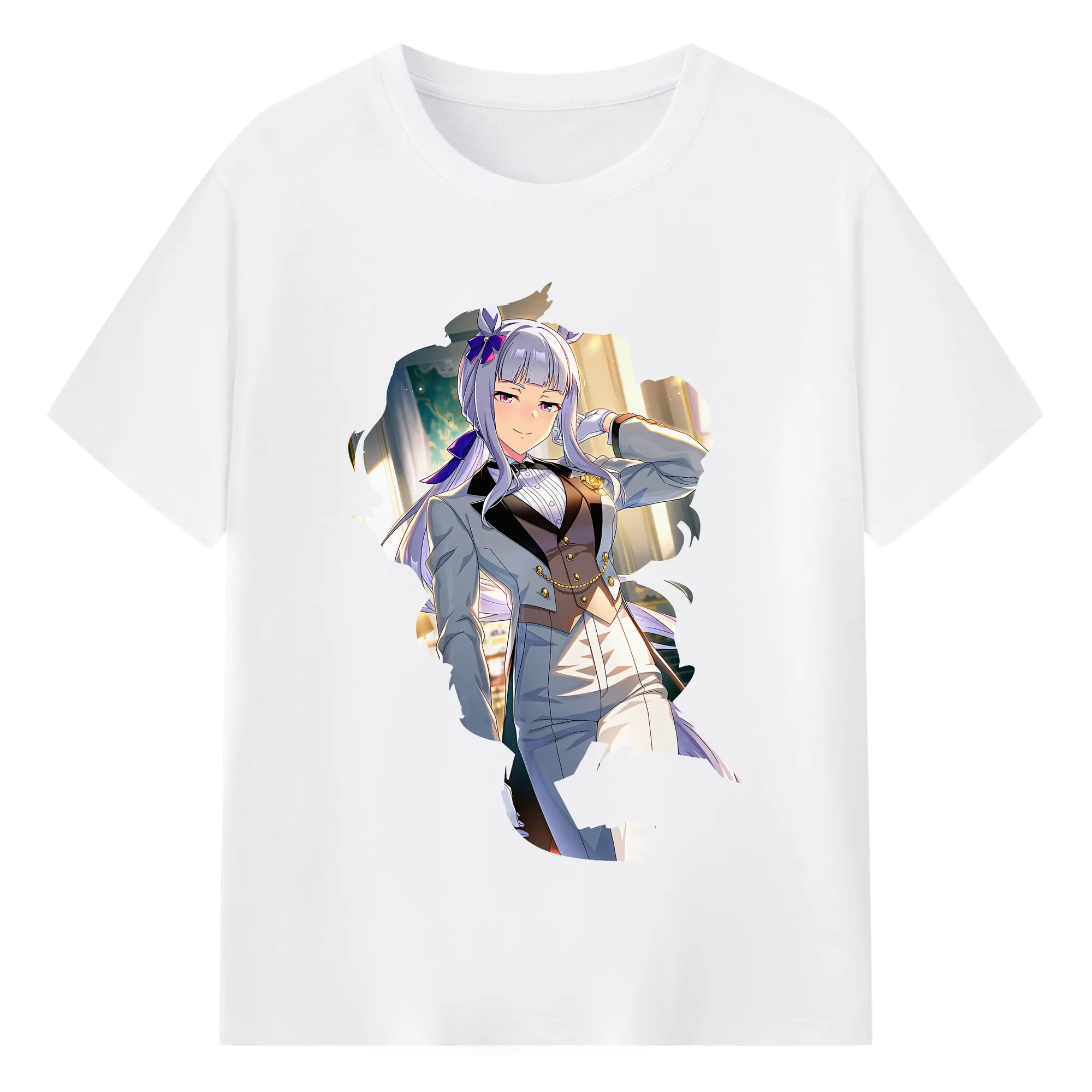 ウマ娘 プリティーダービー グッズ ゴールドシップ - 綿100％ 半袖Tシャツ ・ フロントプリント ・ 快適 通気性 ・ 日常使い 散歩 スポーツ用