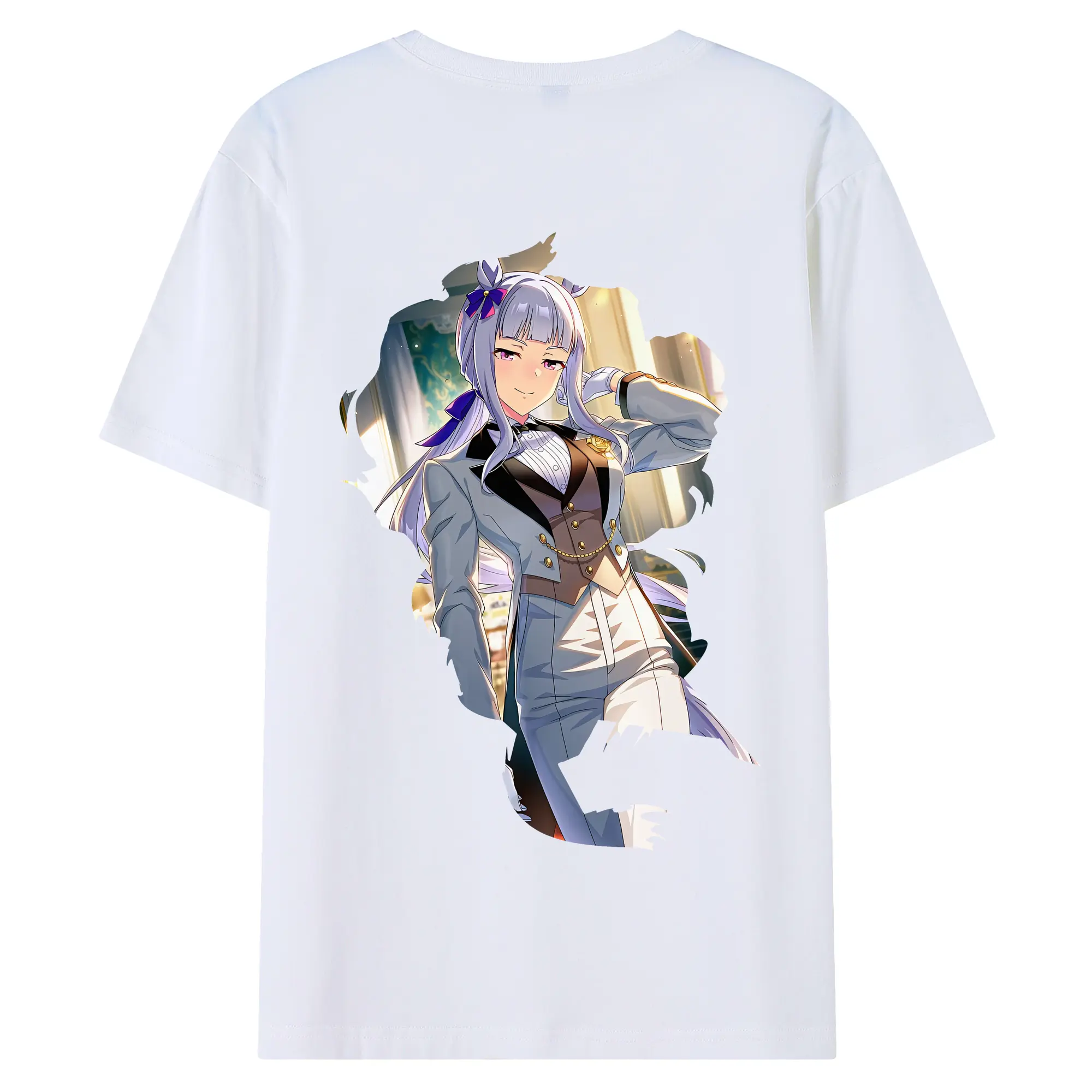 ウマ娘 プリティーダービー グッズ ゴールドシップ - 綿100％ 半袖Tシャツ ・ バックプリント ・ 快適 通気性 ・ 日常使い 散歩 スポーツ用