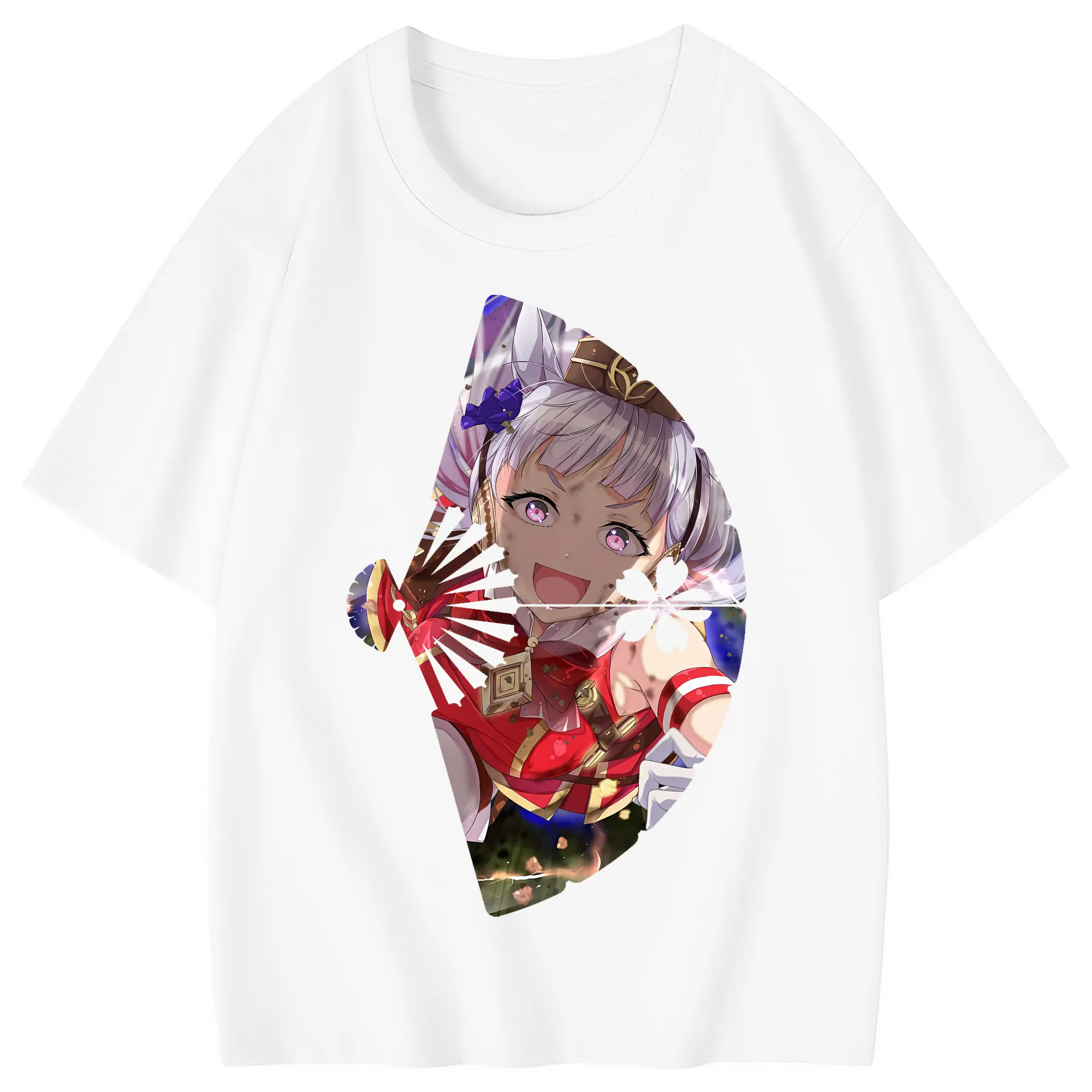 ウマ娘 プリティーダービー グッズ ゴールドシップ - 綿100％ キッズTシャツ ・ フロントプリント ・ 快適 通気性 ・ スポーツ カジュアル 散歩用