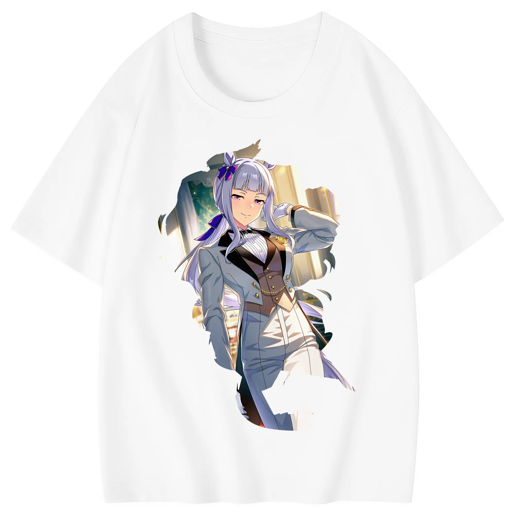 ウマ娘 プリティーダービー グッズ ゴールドシップ - 綿100％ キッズTシャツ ・ フロントプリント ・ 快適 通気性 ・ スポーツ カジュアル 散歩用