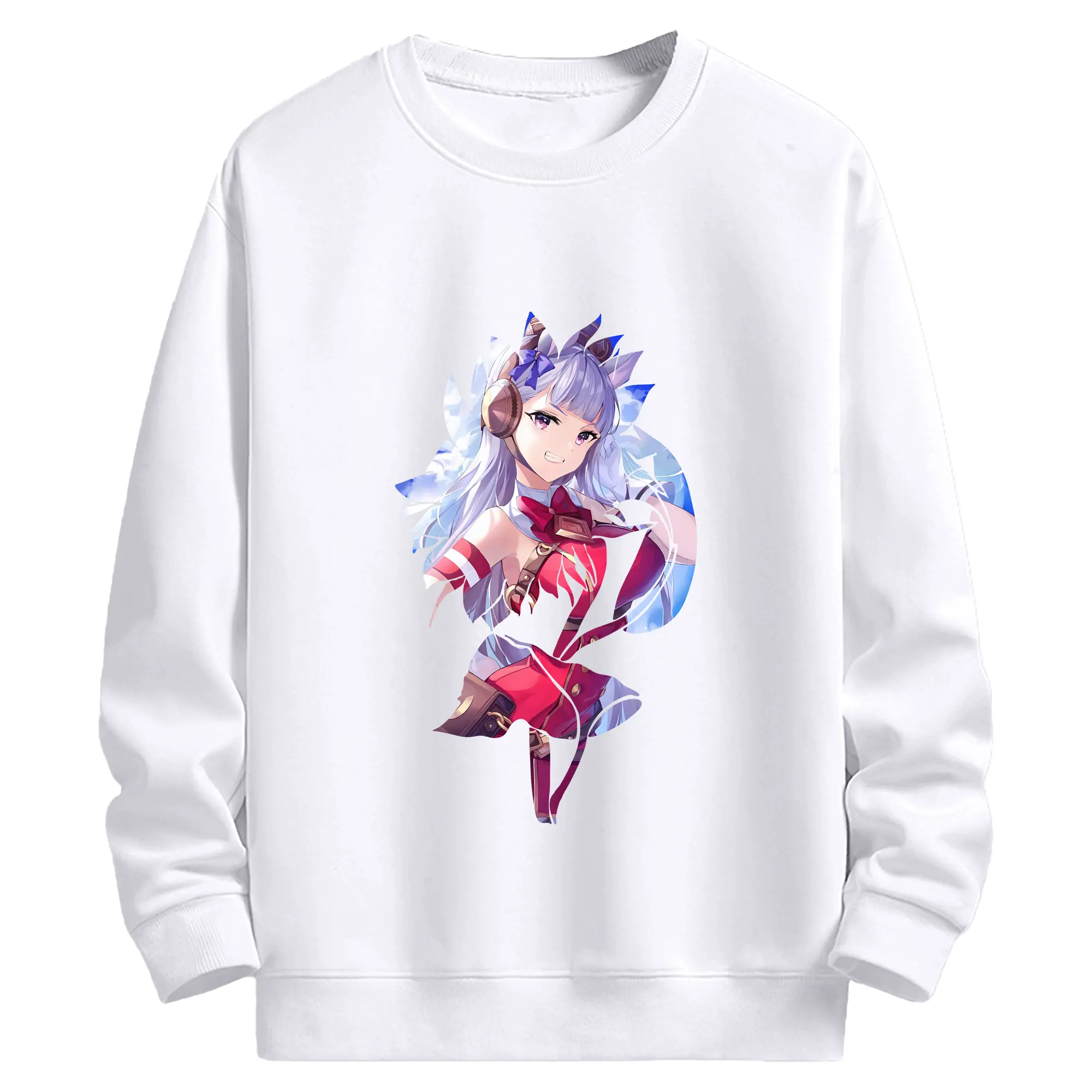 ウマ娘 プリティーダービー グッズ ゴールドシップ - 高品質 クルーネック スウェット ・ コットン59％ ポリエステル41％ ・ ユニセックス 長袖 トレーナー ・ カジュアル デイリー スポーツ 散歩用