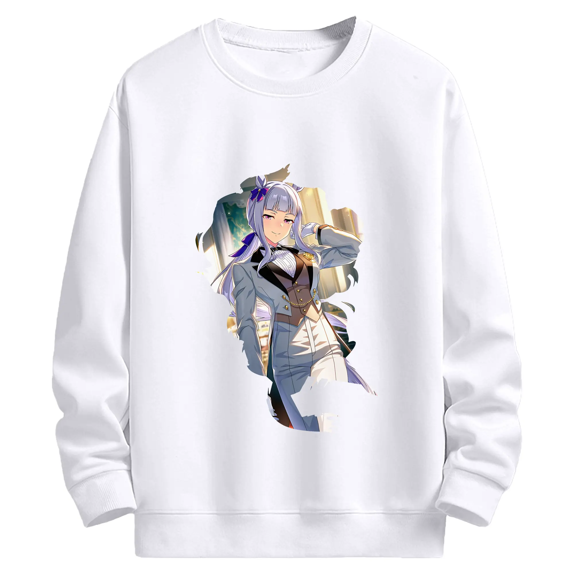 ウマ娘 プリティーダービー グッズ ゴールドシップ - 高品質 クルーネック スウェット ・ コットン59％ ポリエステル41％ ・ ユニセックス 長袖 トレーナー ・ カジュアル デイリー スポーツ 散歩用