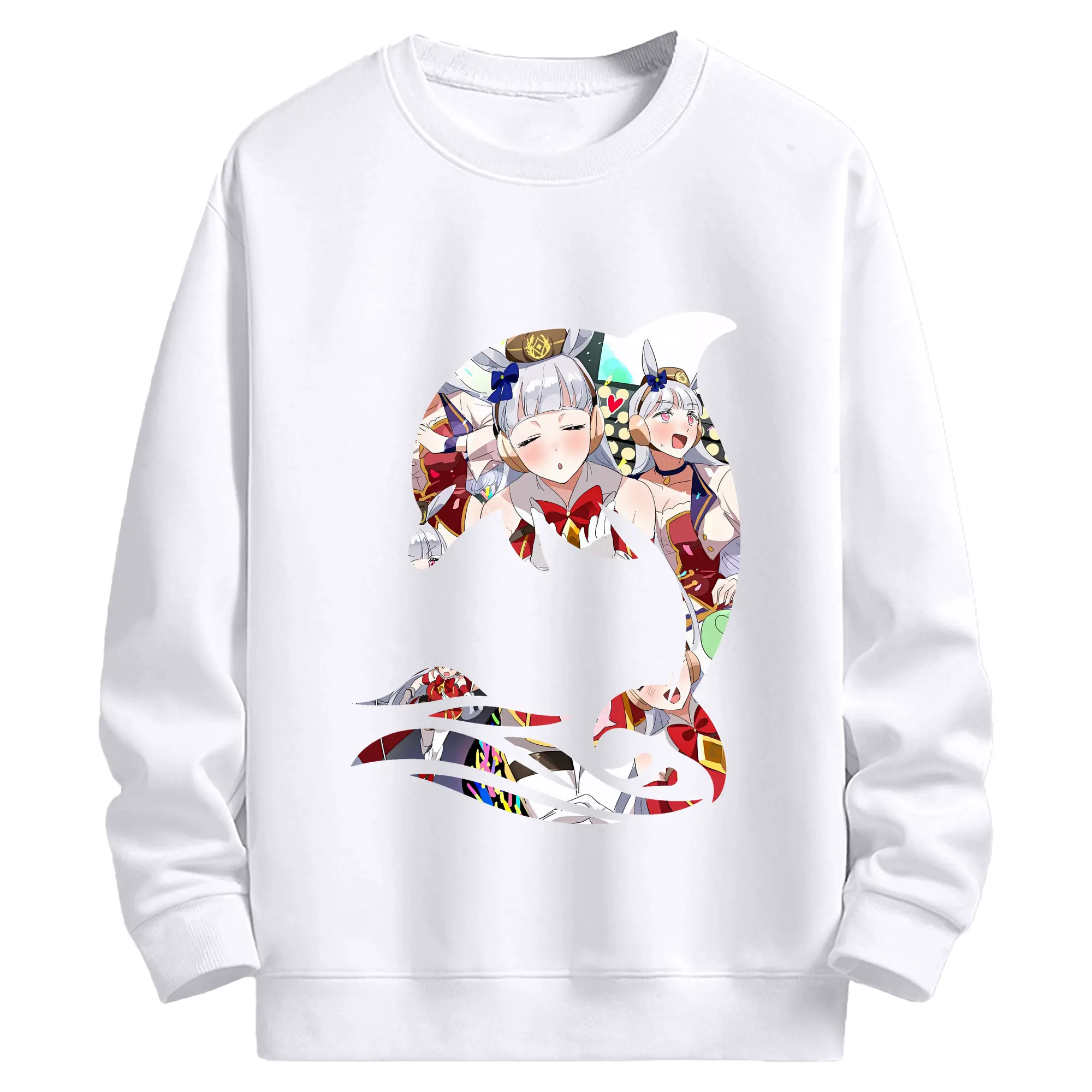 ウマ娘 プリティーダービー グッズ ゴールドシップ - 高品質 クルーネック スウェット ・ コットン59％ ポリエステル41％ ・ ユニセックス 長袖 トレーナー ・ カジュアル デイリー スポーツ 散歩用