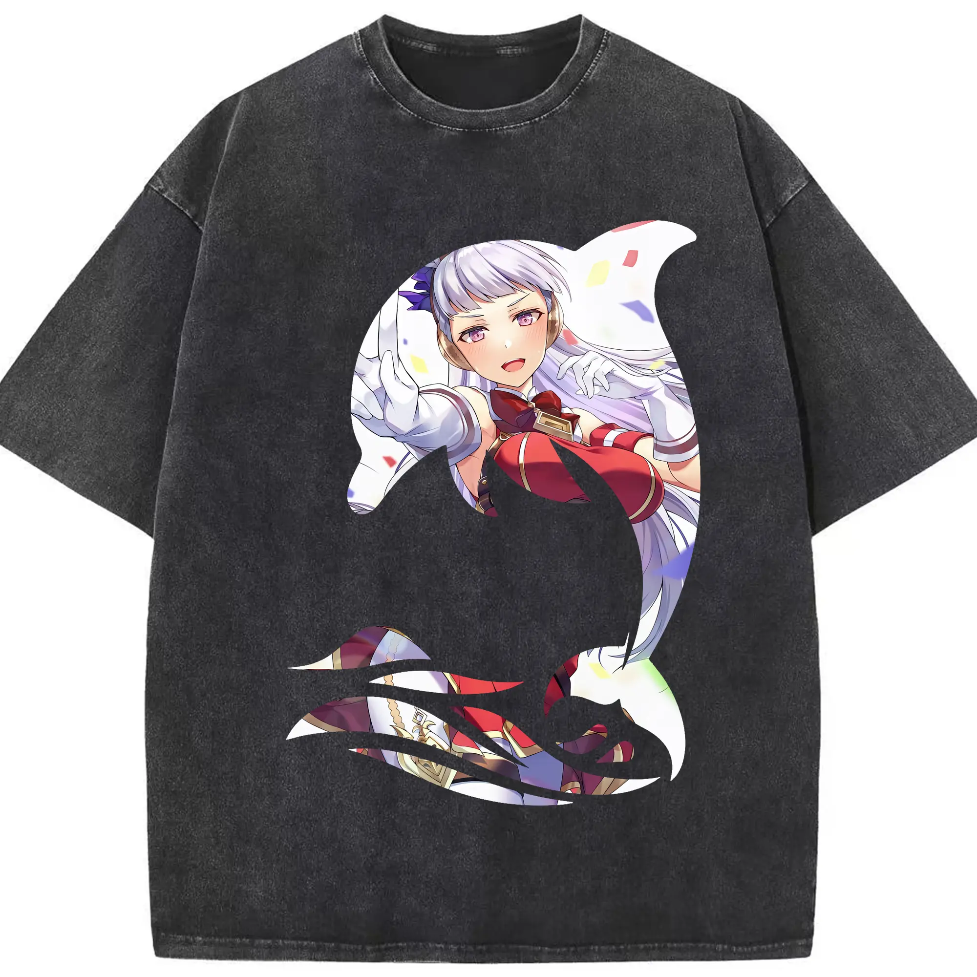 ウマ娘 プリティーダービー グッズ ゴールドシップ - 綿100％ ヴィンテージ風 半袖Tシャツ ・ フロントプリント ・ 柔らか肌触り ・ 通気性 快適 ・ スポーツ カジュアル 外出用
