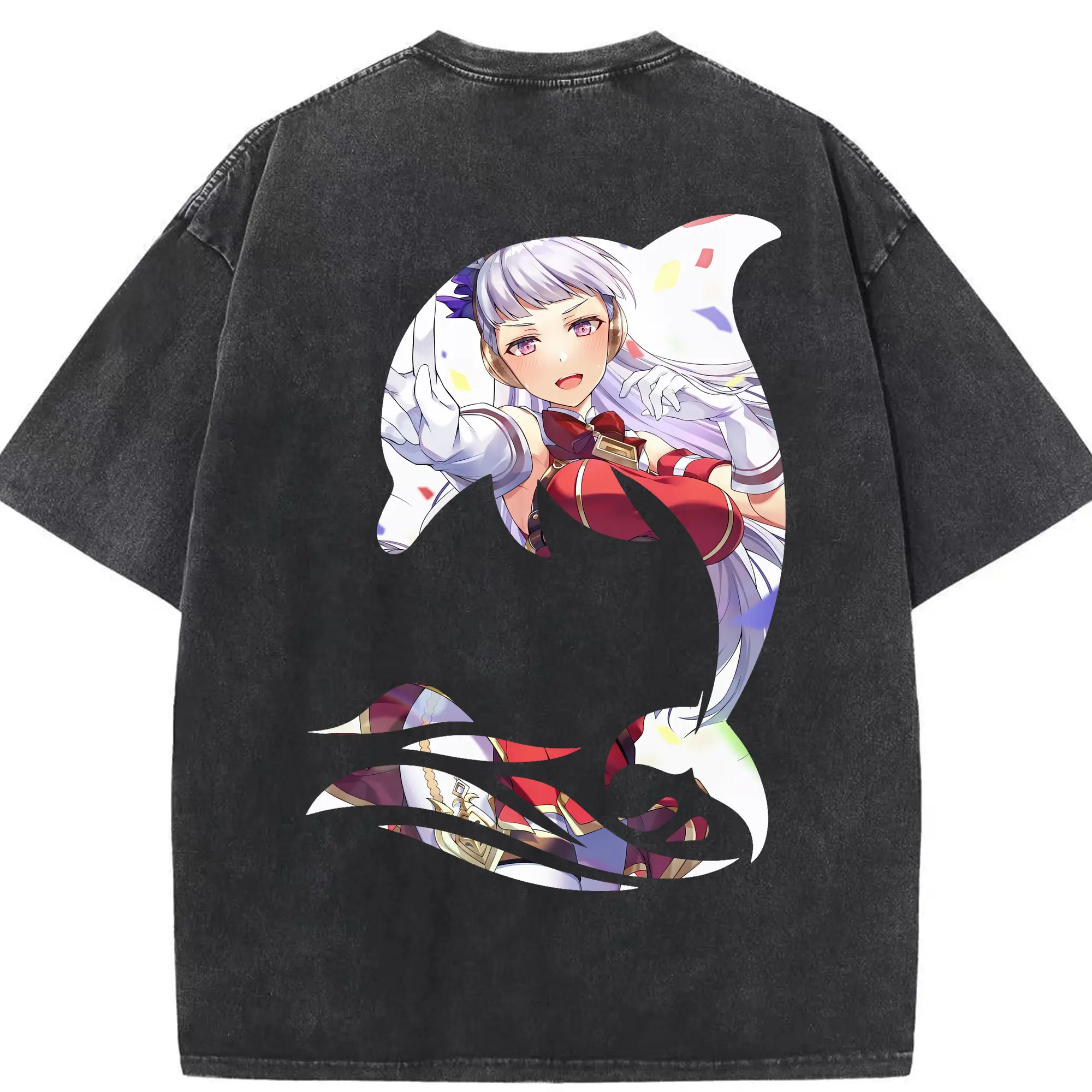 ウマ娘 プリティーダービー グッズ ゴールドシップ - 綿100％ ヴィンテージ風 半袖Tシャツ ・ 背面プリント ・ 柔らか肌触り ・ 通気性 快適 ・ スポーツ カジュアル 外出用