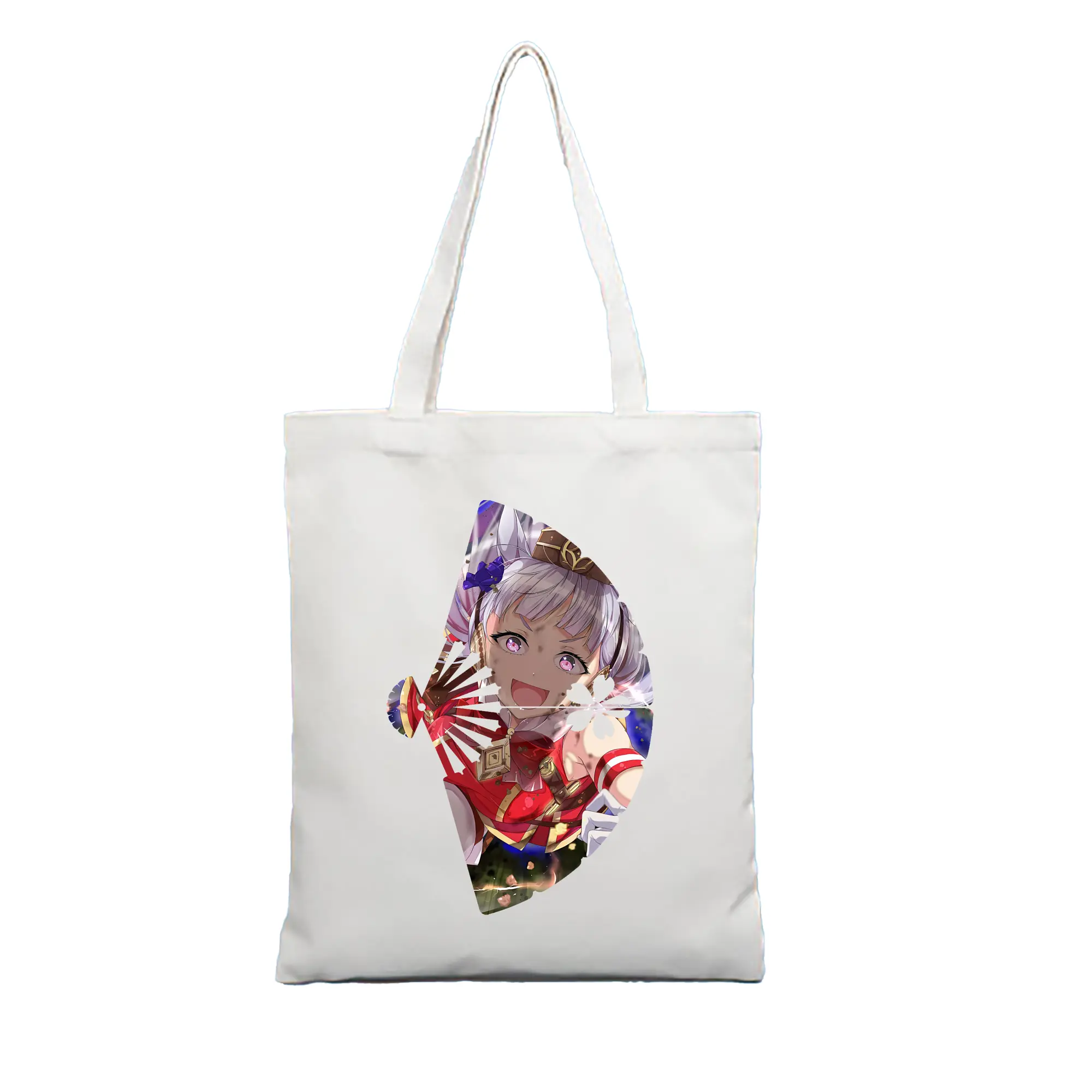 ウマ娘 プリティーダービー グッズ ゴールドシップ - 縦型キャンバス手提げバッグ（トートバッグ） ・ キャンバス素材 ・ ショッピング用 ・ 軽量 丈夫 お手入れ簡単