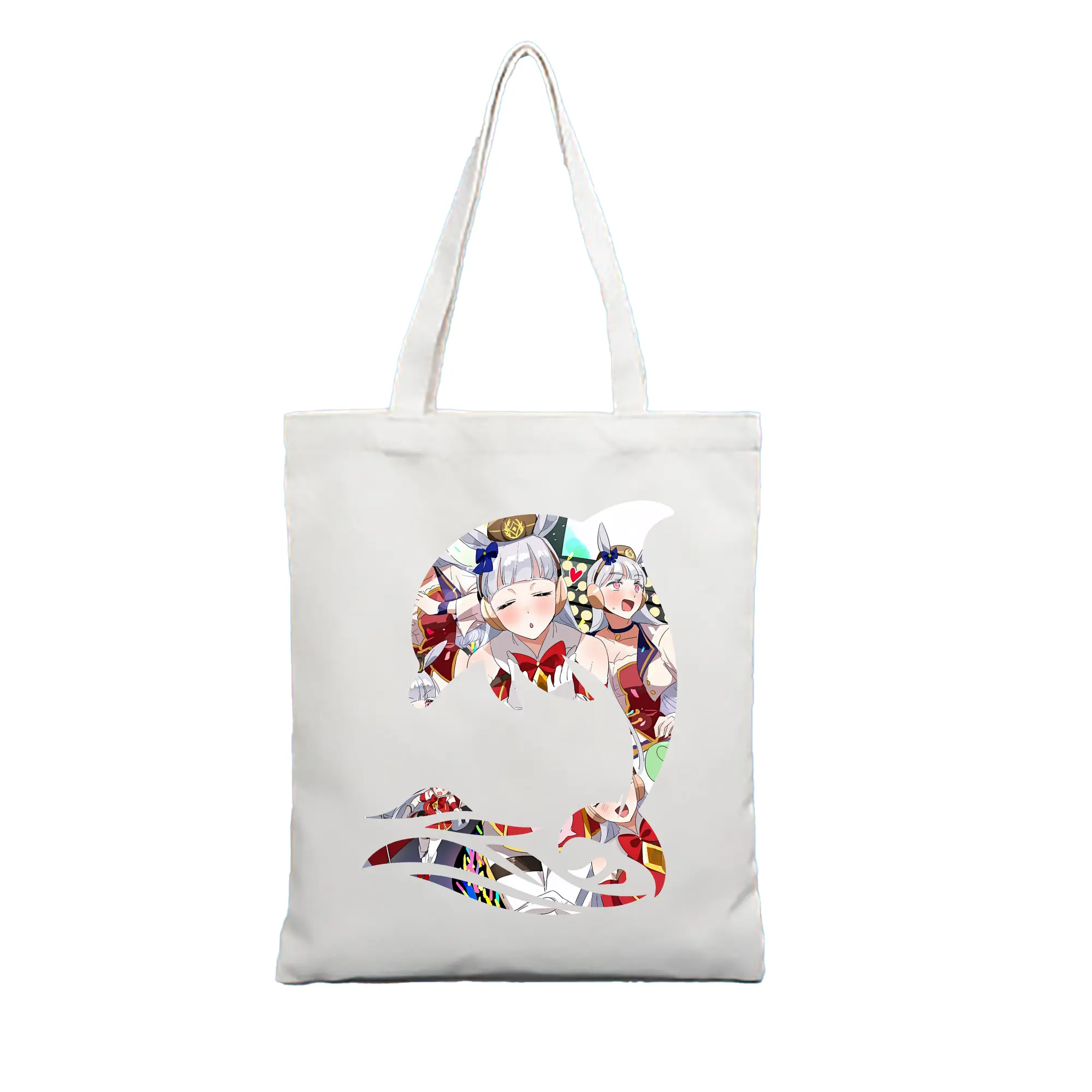 ウマ娘 プリティーダービー グッズ ゴールドシップ - 縦型キャンバス手提げバッグ（トートバッグ） ・ キャンバス素材 ・ ショッピング用 ・ 軽量 丈夫 お手入れ簡単