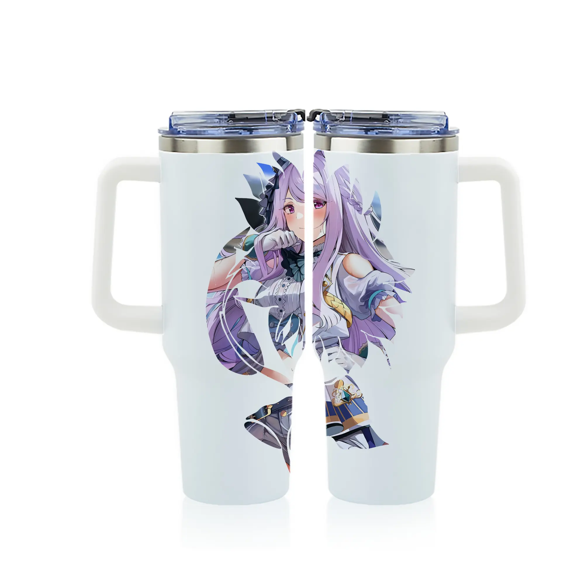 ウマ娘 プリティーダービー グッズ メジロマックイーン - 1200mL フルプリント車用タンブラー ・ 304ステンレス 内側 ・ 201ステンレス 外側 ・ 保温 保冷 ・ 通勤 ドライブ アウトドア用