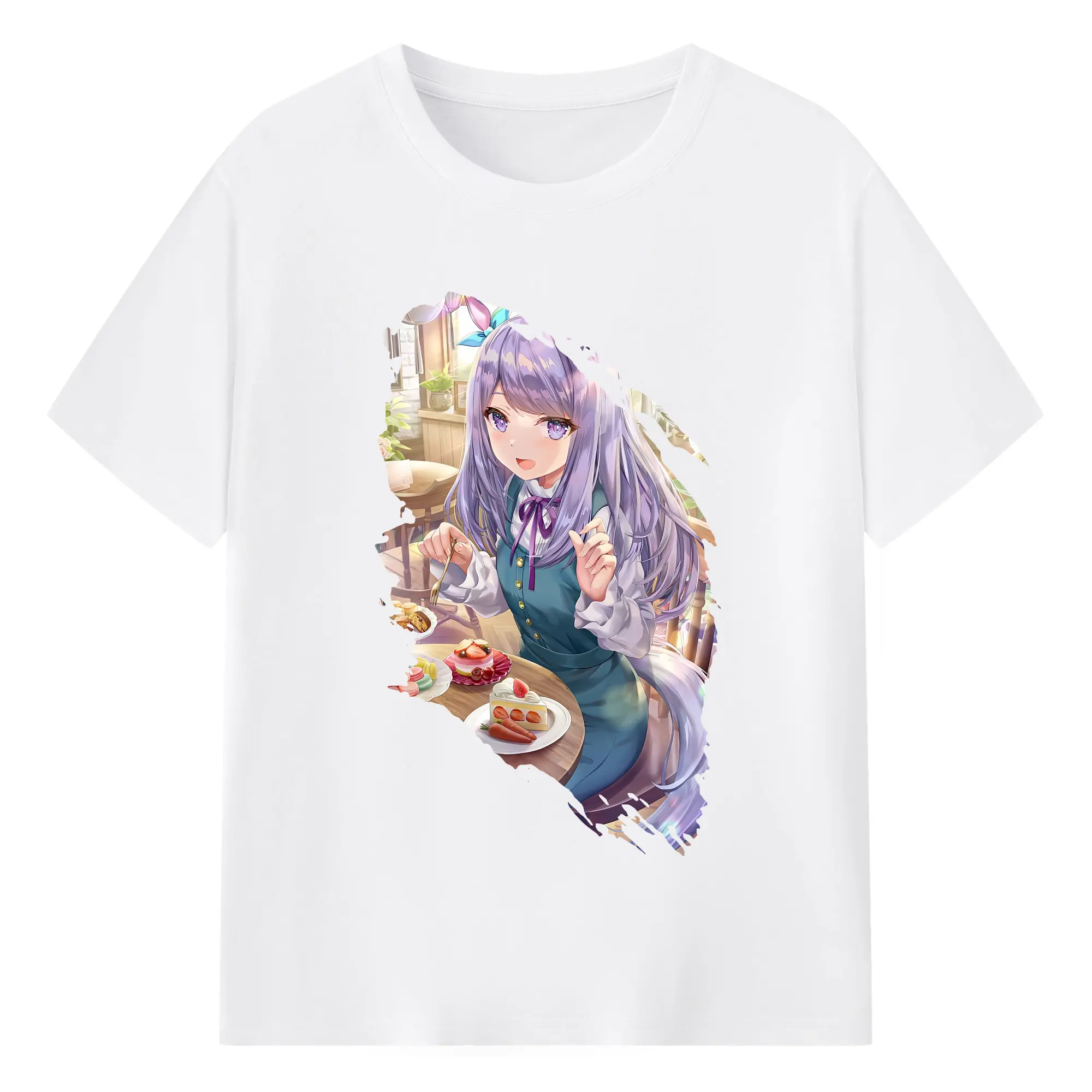 ウマ娘 プリティーダービー グッズ メジロマックイーン - 綿100％ 半袖Tシャツ ・ フロントプリント ・ 快適 通気性 ・ 日常使い 散歩 スポーツ用
