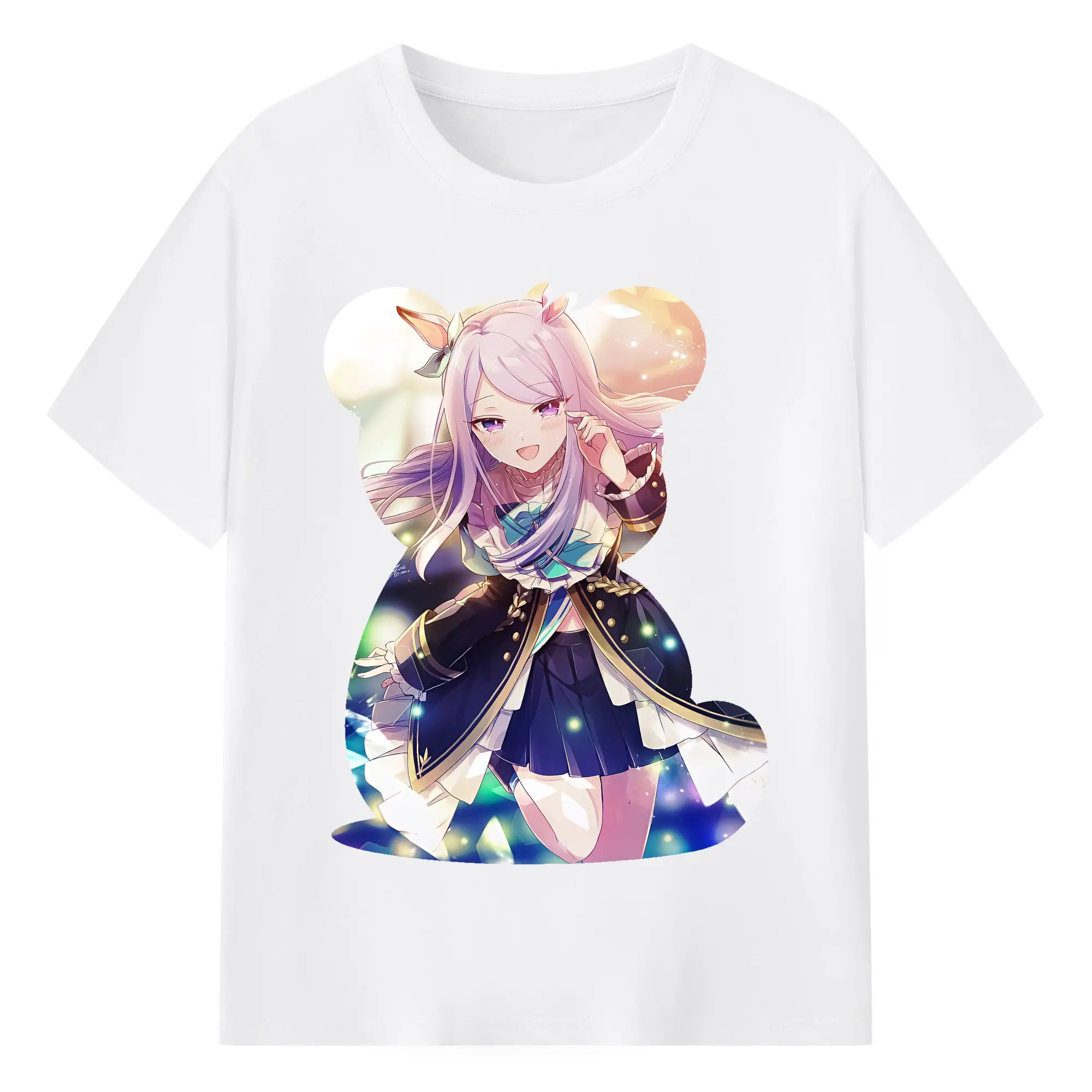 ウマ娘 プリティーダービー グッズ メジロマックイーン - 綿100％ 半袖Tシャツ ・ フロントプリント ・ 快適 通気性 ・ 日常使い 散歩 スポーツ用