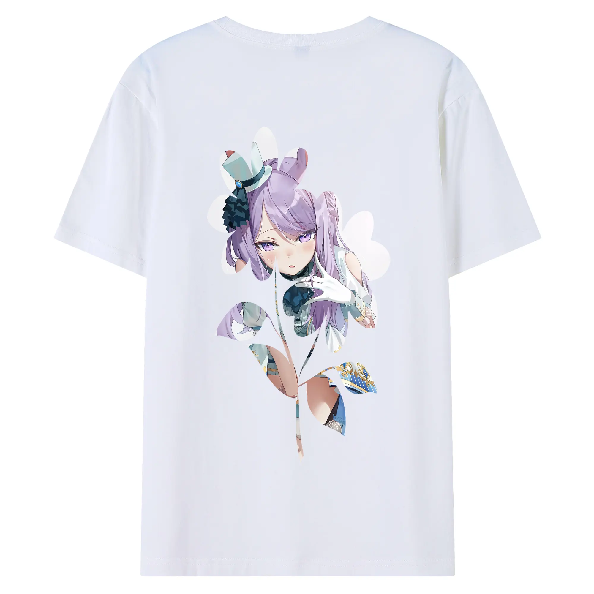 ウマ娘 プリティーダービー グッズ メジロマックイーン - 綿100％ 半袖Tシャツ ・ バックプリント ・ 快適 通気性 ・ 日常使い 散歩 スポーツ用