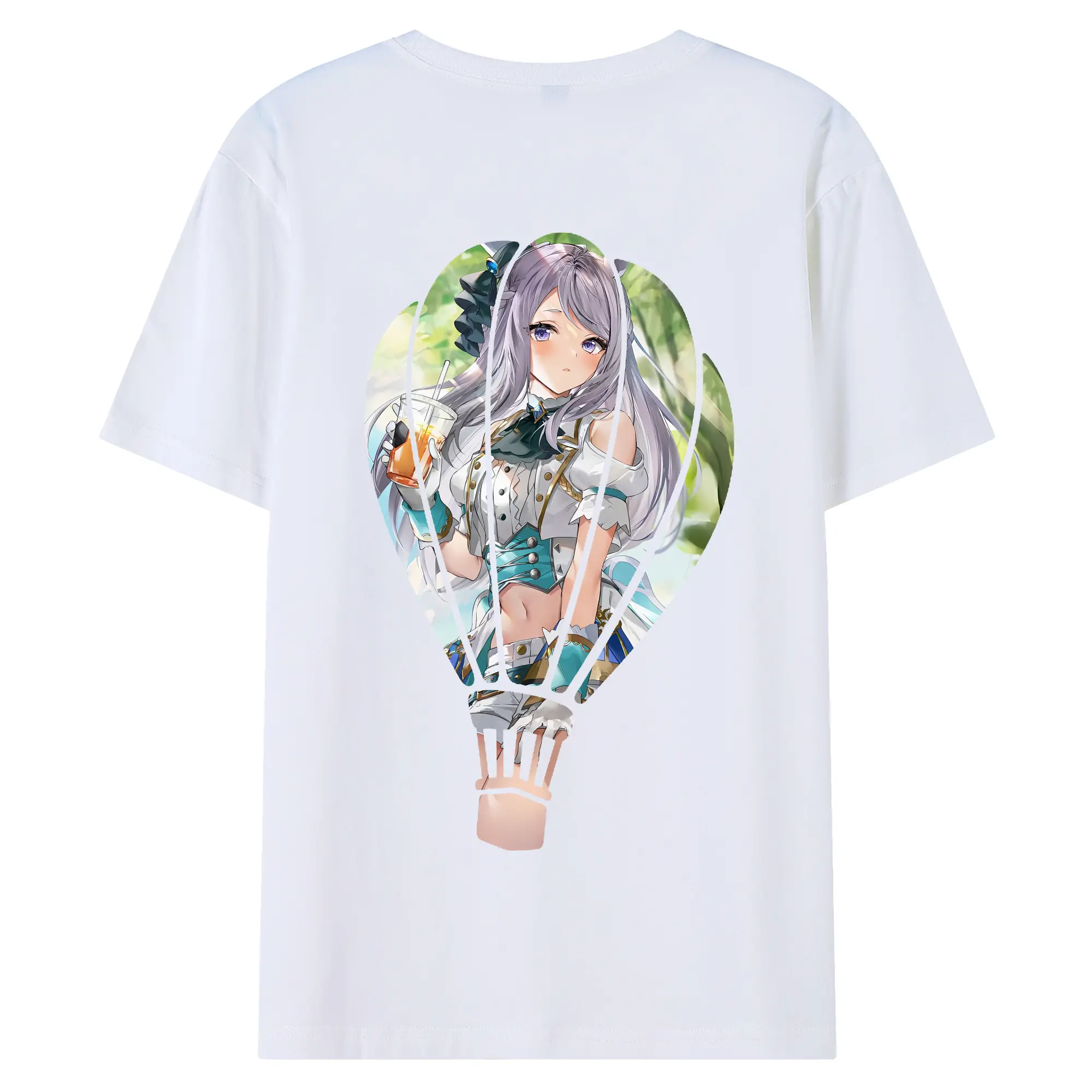 ウマ娘 プリティーダービー グッズ メジロマックイーン - 綿100％ 半袖Tシャツ ・ バックプリント ・ 快適 通気性 ・ 日常使い 散歩 スポーツ用