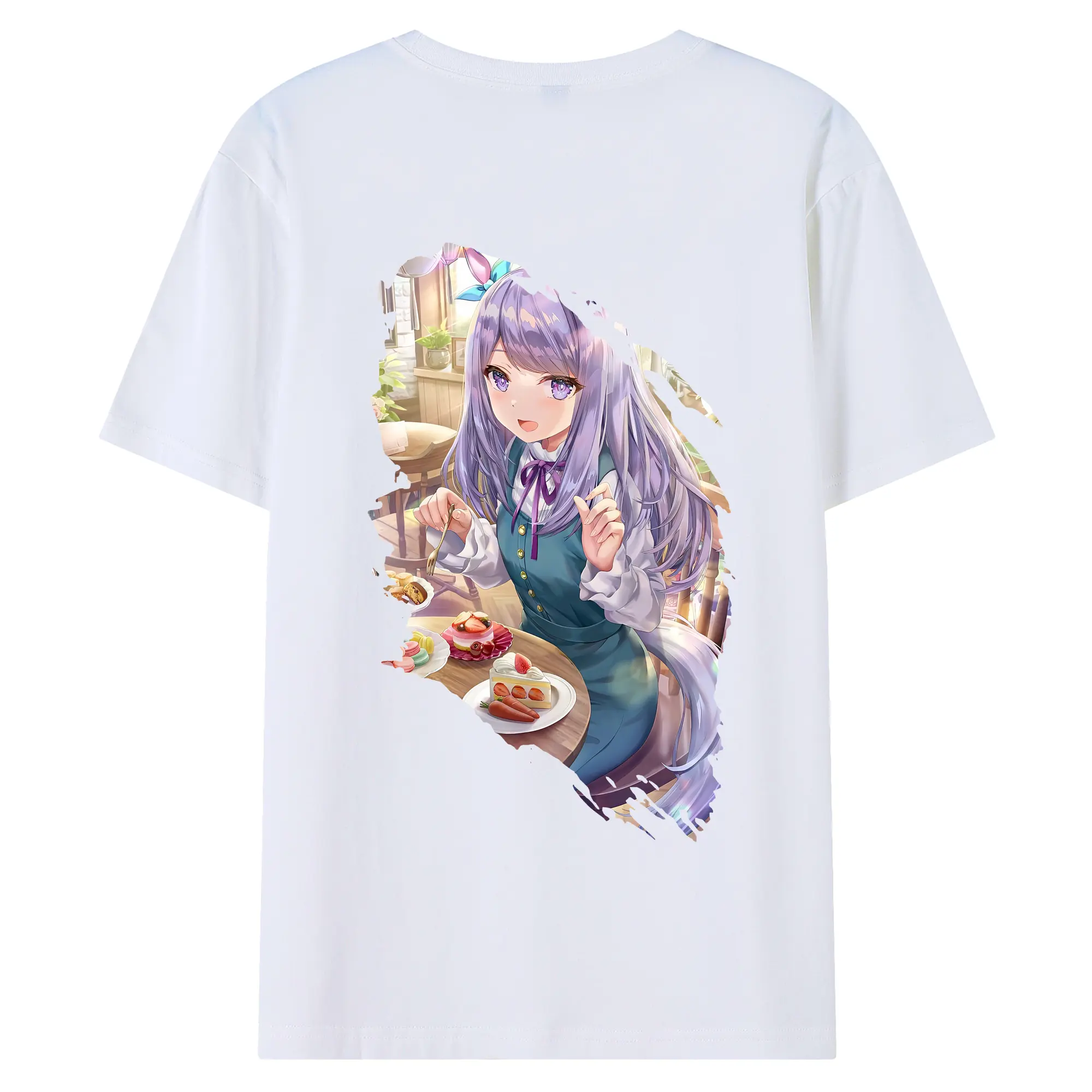 ウマ娘 プリティーダービー グッズ メジロマックイーン - 綿100％ 半袖Tシャツ ・ バックプリント ・ 快適 通気性 ・ 日常使い 散歩 スポーツ用