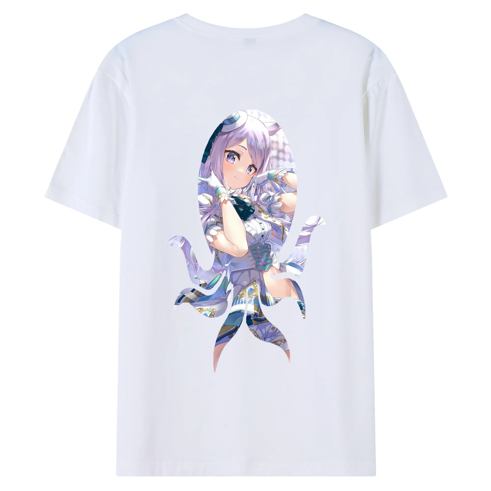 ウマ娘 プリティーダービー グッズ メジロマックイーン - 綿100％ 半袖Tシャツ ・ バックプリント ・ 快適 通気性 ・ 日常使い 散歩 スポーツ用