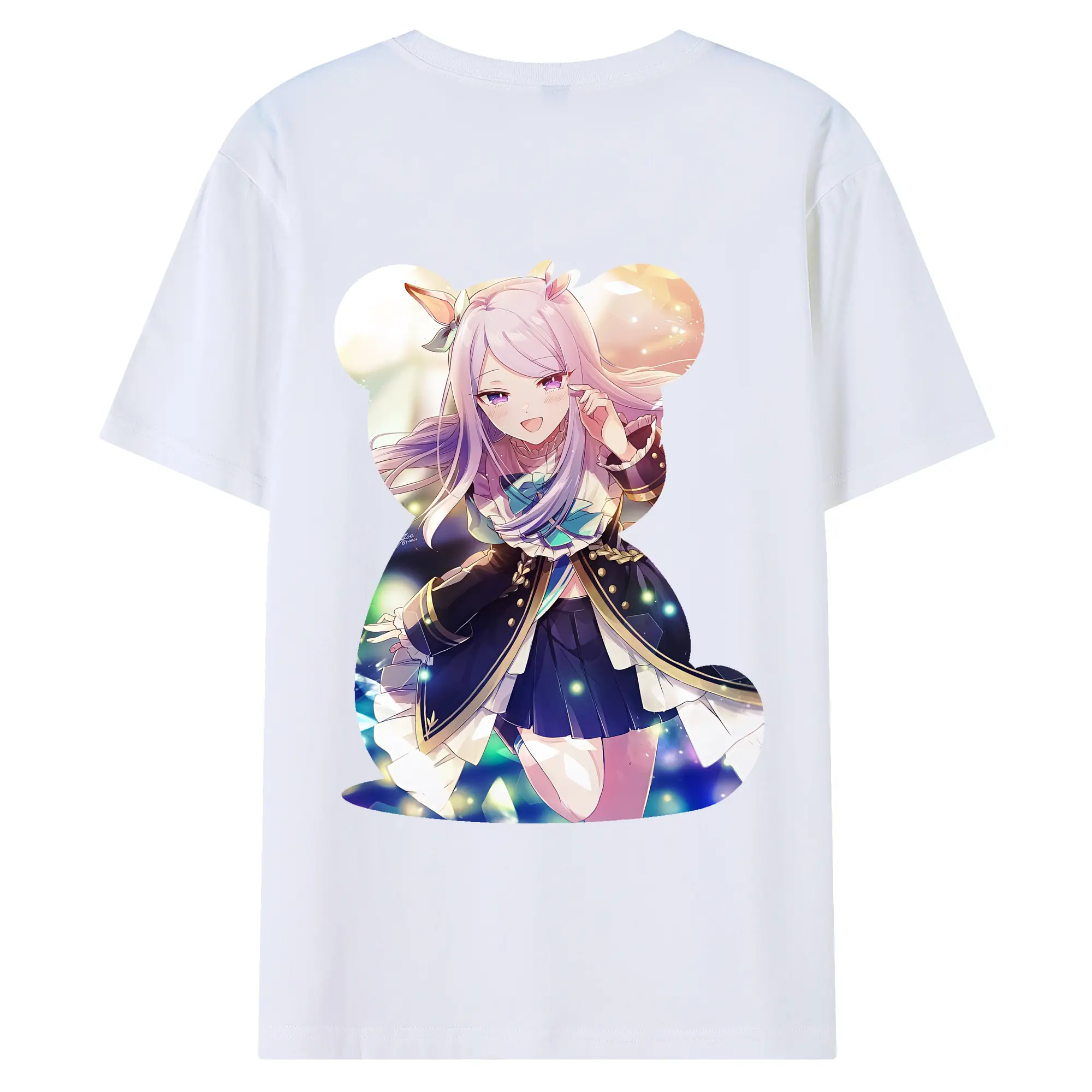 ウマ娘 プリティーダービー グッズ メジロマックイーン - 綿100％ 半袖Tシャツ ・ バックプリント ・ 快適 通気性 ・ 日常使い 散歩 スポーツ用