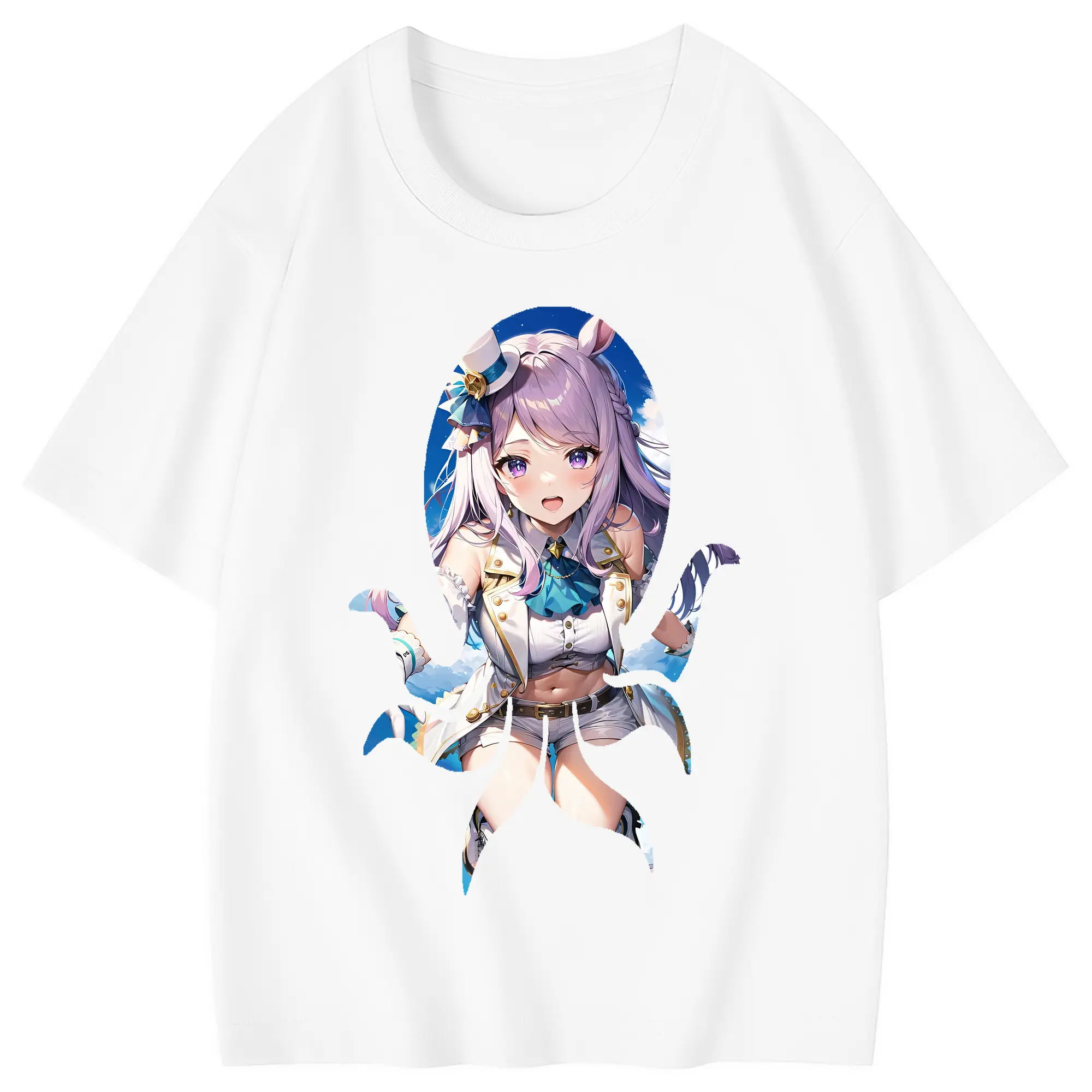 ウマ娘 プリティーダービー グッズ メジロマックイーン - 綿100％ キッズTシャツ ・ フロントプリント ・ 快適 通気性 ・ スポーツ カジュアル 散歩用