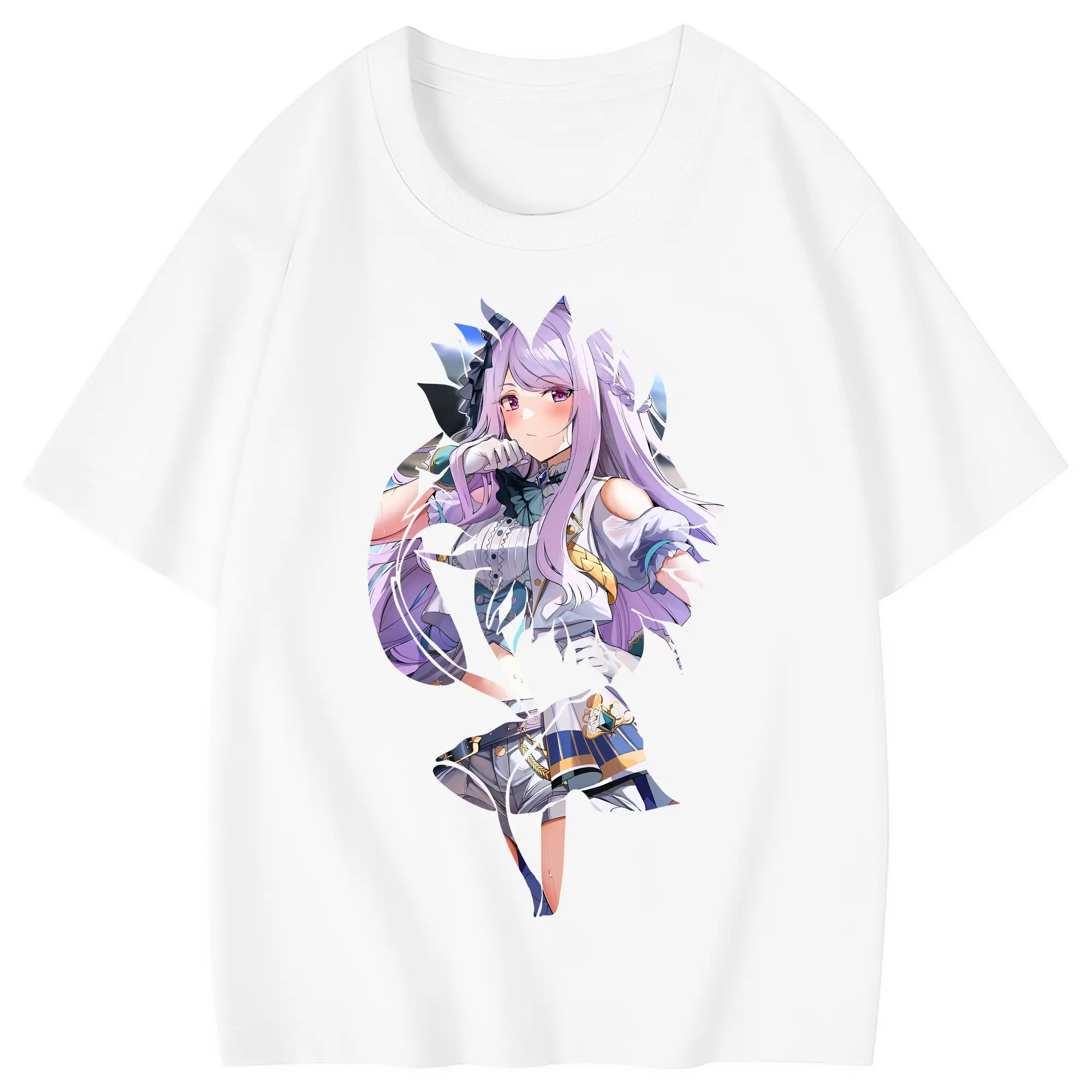 ウマ娘 プリティーダービー グッズ メジロマックイーン - 綿100％ キッズTシャツ ・ フロントプリント ・ 快適 通気性 ・ スポーツ カジュアル 散歩用