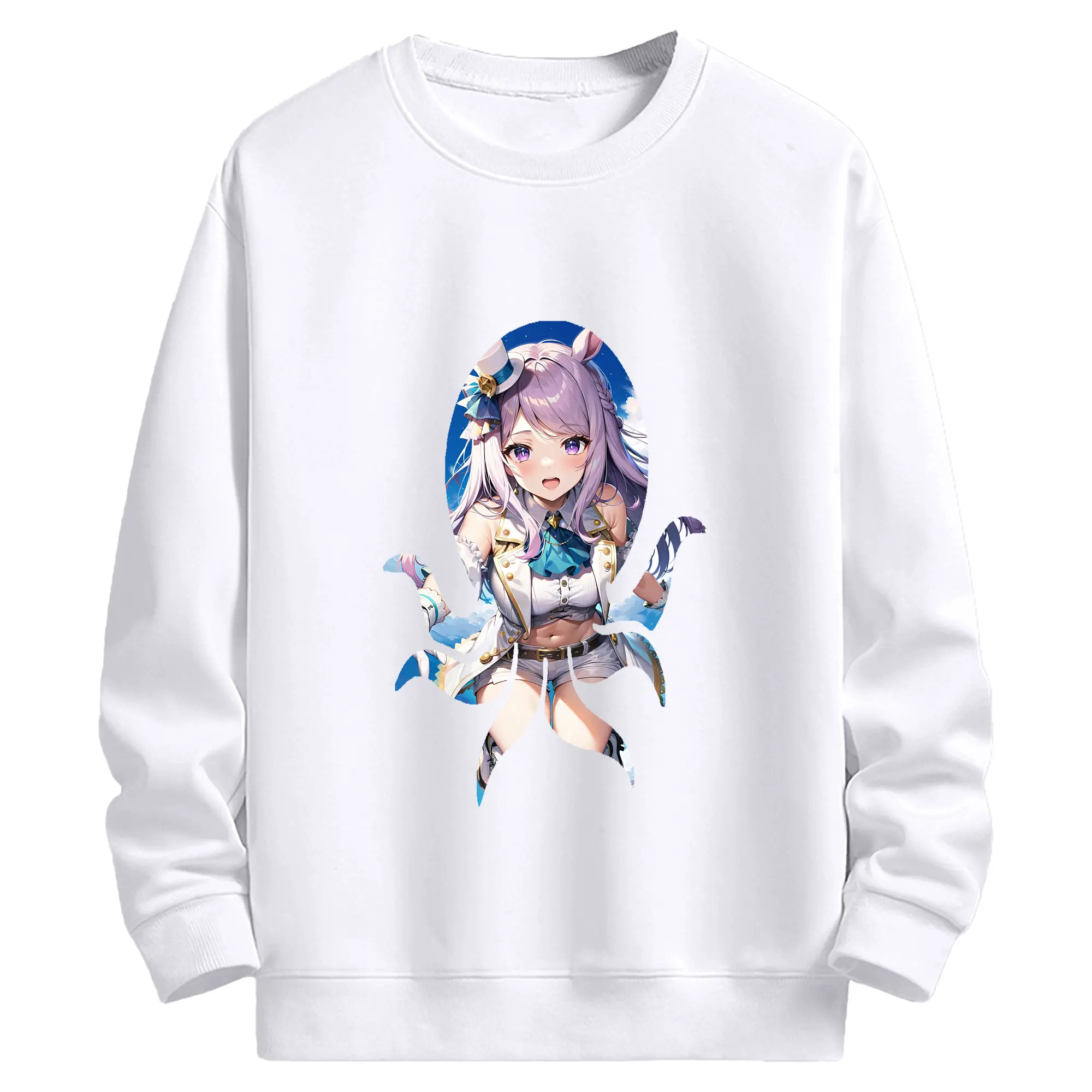 ウマ娘 プリティーダービー グッズ メジロマックイーン - 高品質 クルーネック スウェット ・ コットン59％ ポリエステル41％ ・ ユニセックス 長袖 トレーナー ・ カジュアル デイリー スポーツ 散歩用