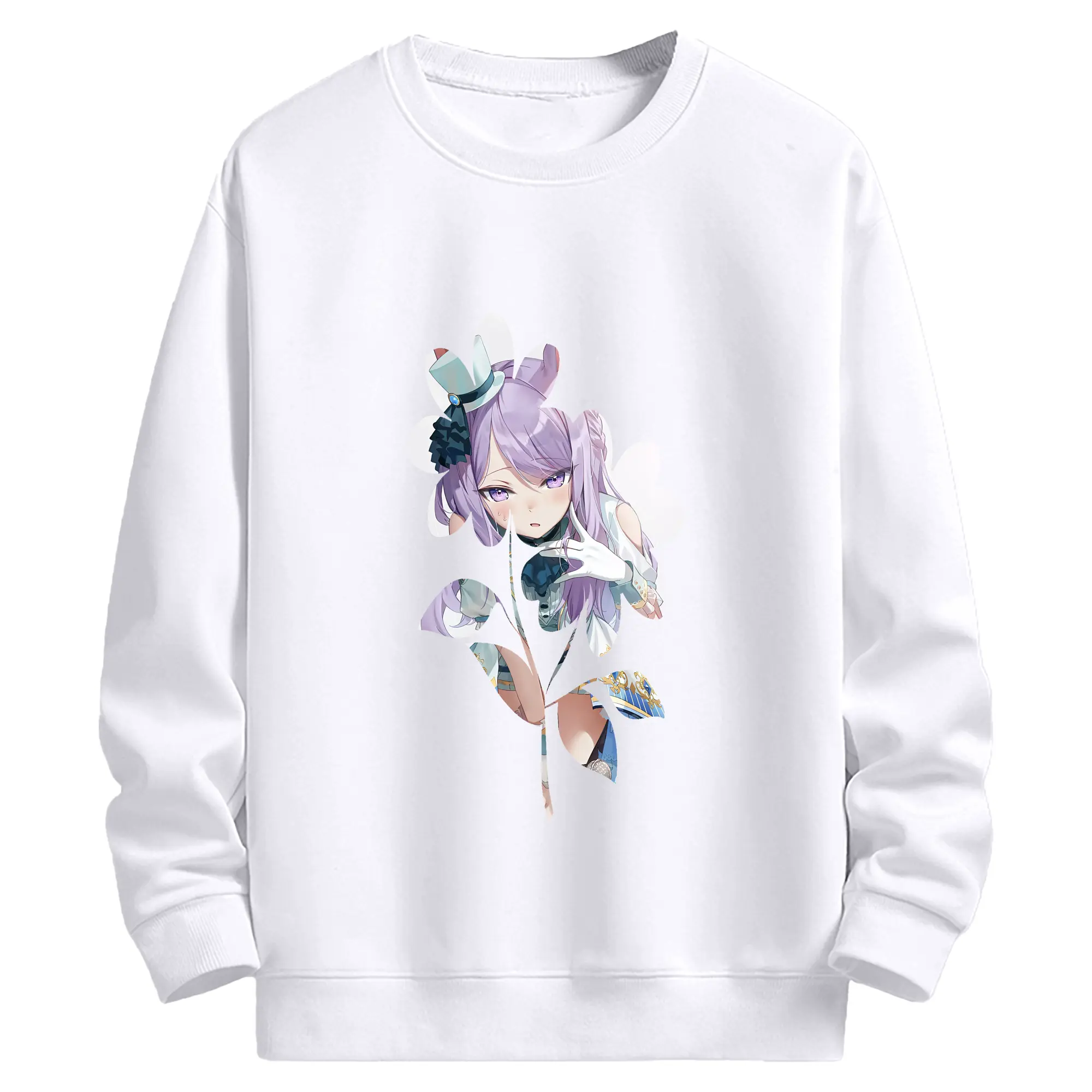 ウマ娘 プリティーダービー グッズ メジロマックイーン - 高品質 クルーネック スウェット ・ コットン59％ ポリエステル41％ ・ ユニセックス 長袖 トレーナー ・ カジュアル デイリー スポーツ 散歩用