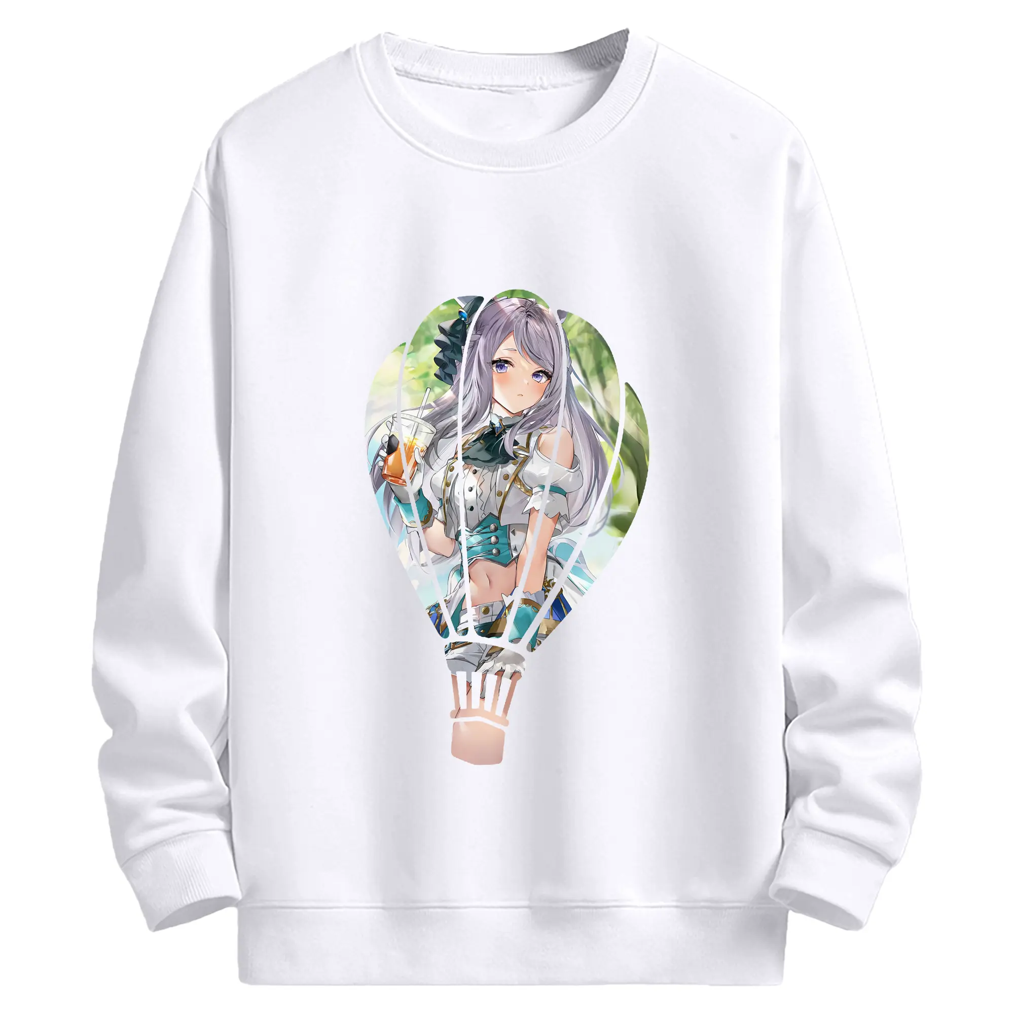 ウマ娘 プリティーダービー グッズ メジロマックイーン - 高品質 クルーネック スウェット ・ コットン59％ ポリエステル41％ ・ ユニセックス 長袖 トレーナー ・ カジュアル デイリー スポーツ 散歩用