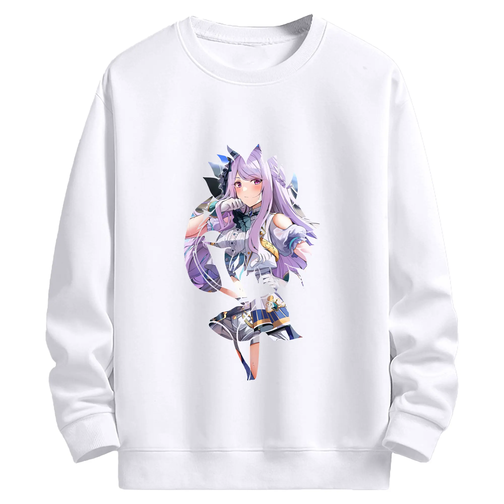 ウマ娘 プリティーダービー グッズ メジロマックイーン - 高品質 クルーネック スウェット ・ コットン59％ ポリエステル41％ ・ ユニセックス 長袖 トレーナー ・ カジュアル デイリー スポーツ 散歩用