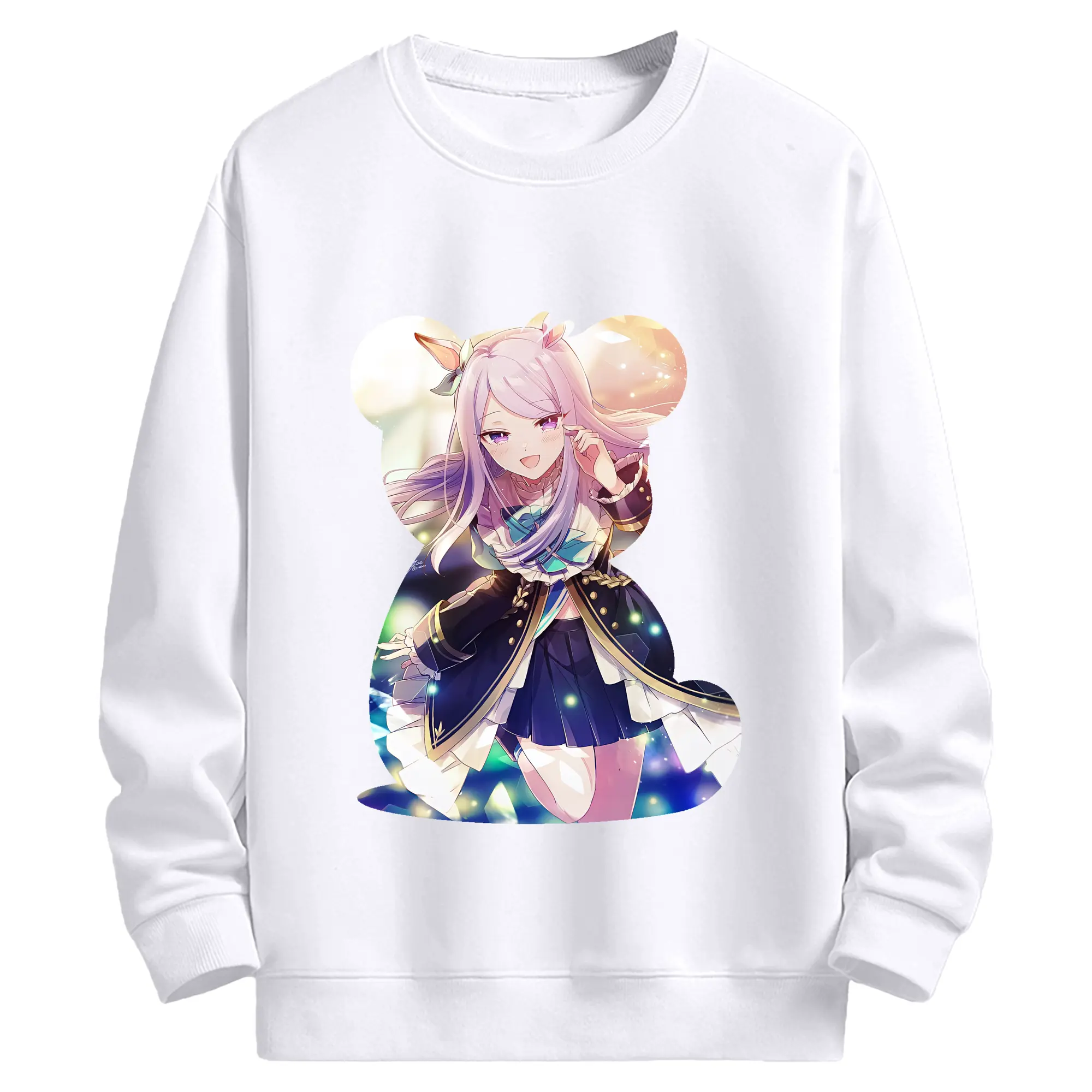 ウマ娘 プリティーダービー グッズ メジロマックイーン - 高品質 クルーネック スウェット ・ コットン59％ ポリエステル41％ ・ ユニセックス 長袖 トレーナー ・ カジュアル デイリー スポーツ 散歩用