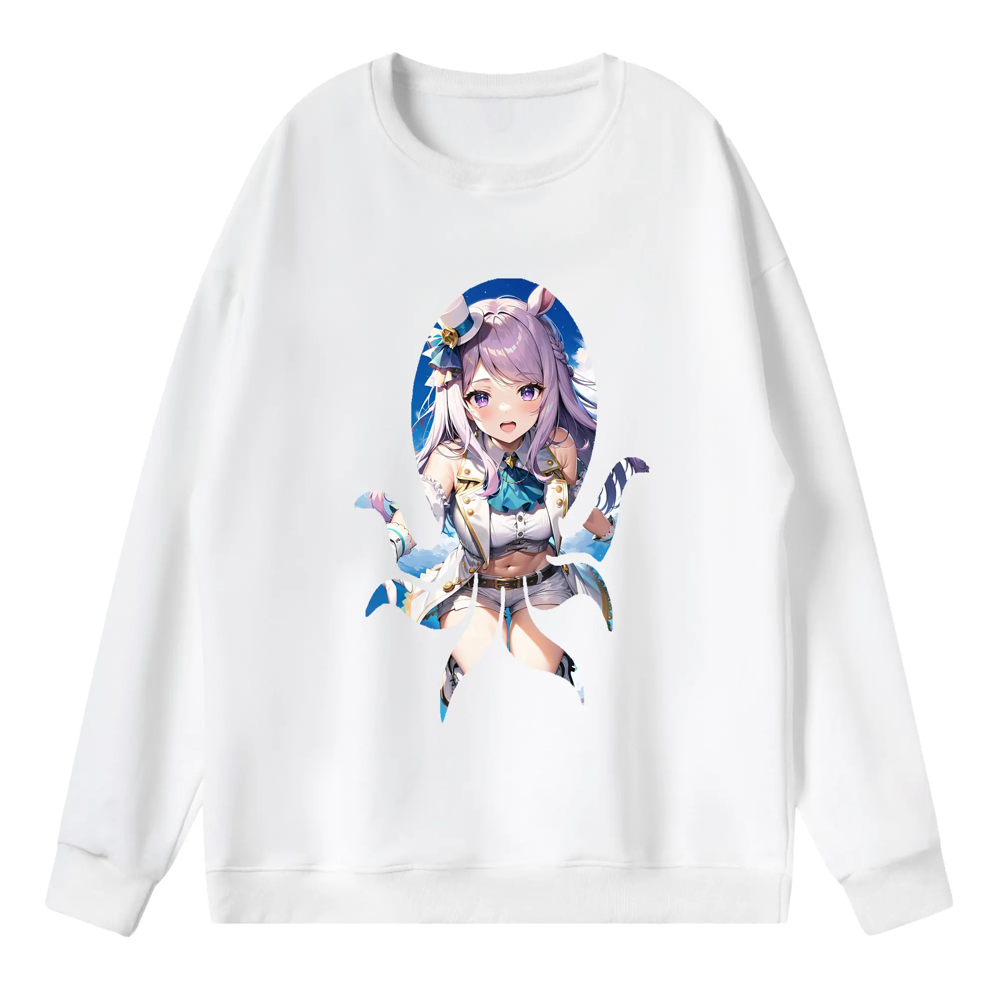 ウマ娘 プリティーダービー グッズ メジロマックイーン - 薄手 クルーネック スウェット 裏毛260g · ポリエステル 春秋向け カジュアル 男女兼用 · トレーナー デイリー スポーツ 散歩に最適