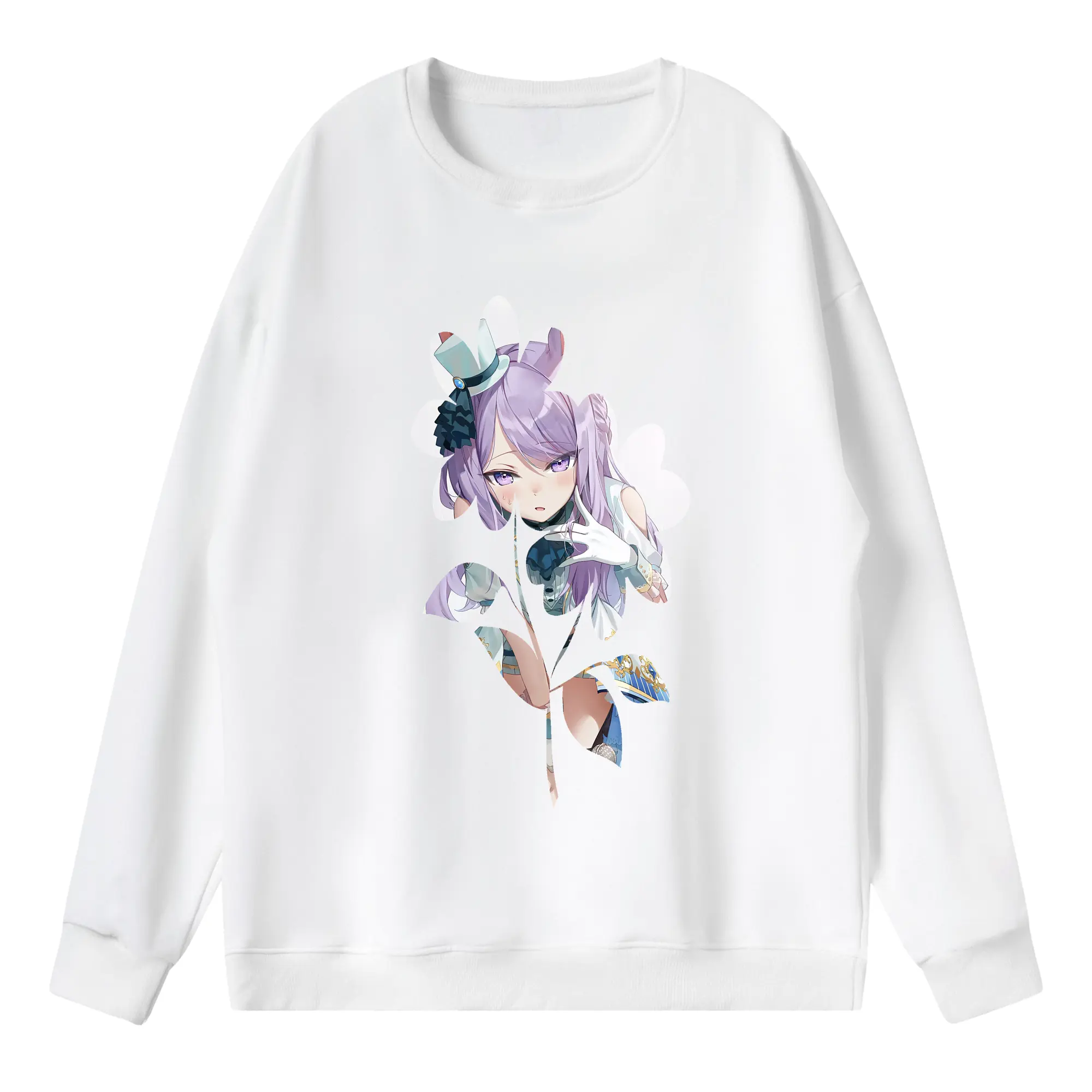 ウマ娘 プリティーダービー グッズ メジロマックイーン - 薄手 クルーネック スウェット 裏毛260g · ポリエステル 春秋向け カジュアル 男女兼用 · トレーナー デイリー スポーツ 散歩に最適