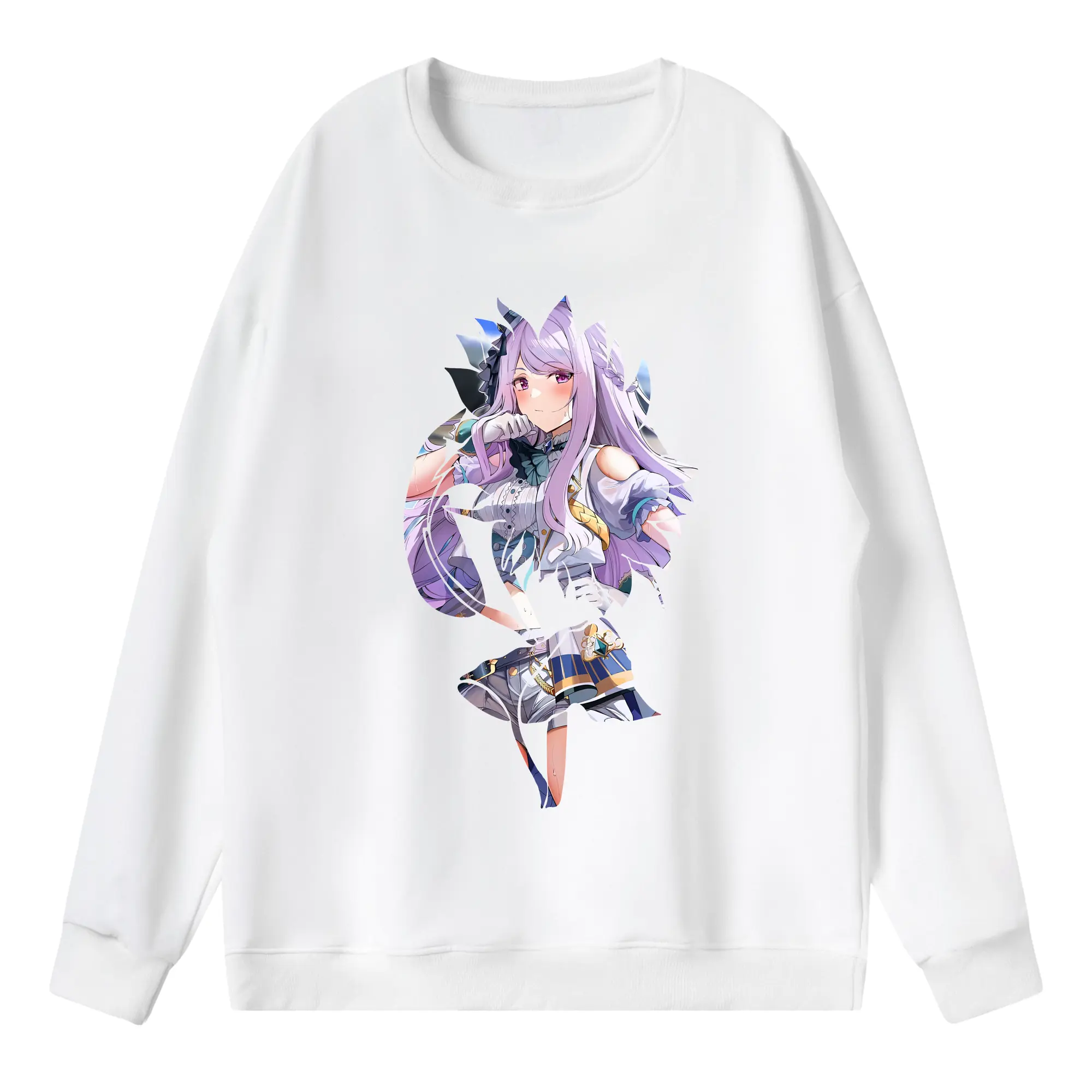 ウマ娘 プリティーダービー グッズ メジロマックイーン - 薄手 クルーネック スウェット 裏毛260g · ポリエステル 春秋向け カジュアル 男女兼用 · トレーナー デイリー スポーツ 散歩に最適