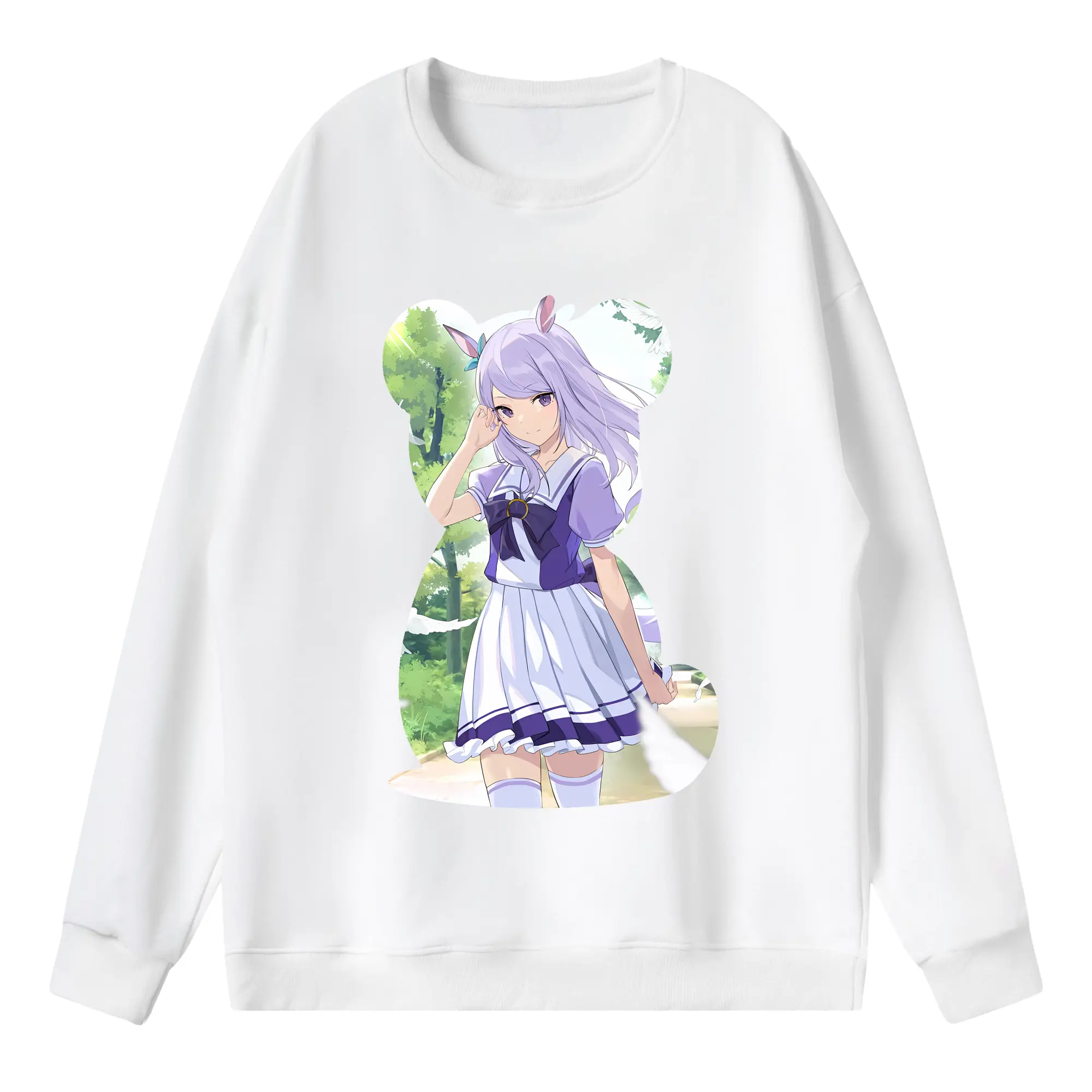 ウマ娘 プリティーダービー グッズ メジロマックイーン - 薄手 クルーネック スウェット 裏毛260g · ポリエステル 春秋向け カジュアル 男女兼用 · トレーナー デイリー スポーツ 散歩に最適