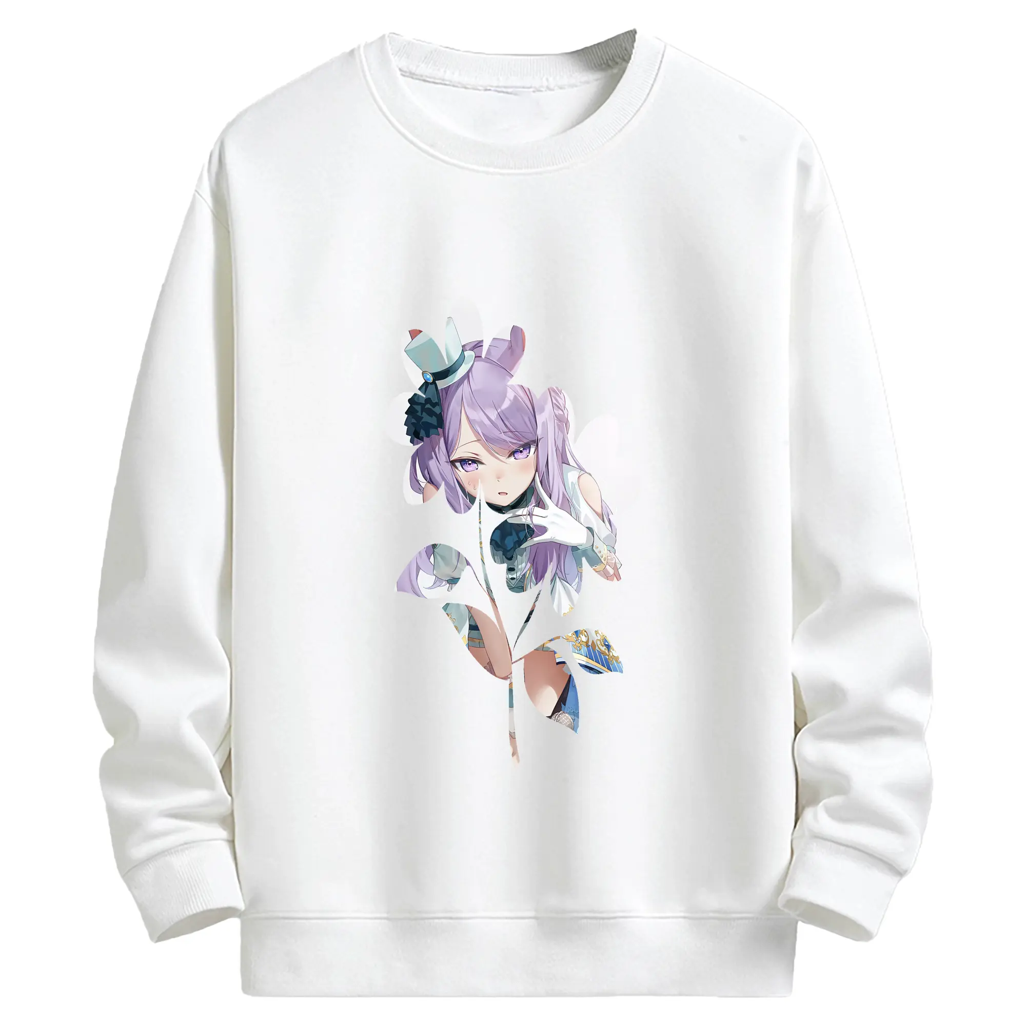 ウマ娘 プリティーダービー グッズ メジロマックイーン - キッズ クルーネックスウェットシャツ ・ フロントプリント ・ 綿80％ ポリエステル20％ ・ 快適 通学 スポーツ 日常使い お散歩用