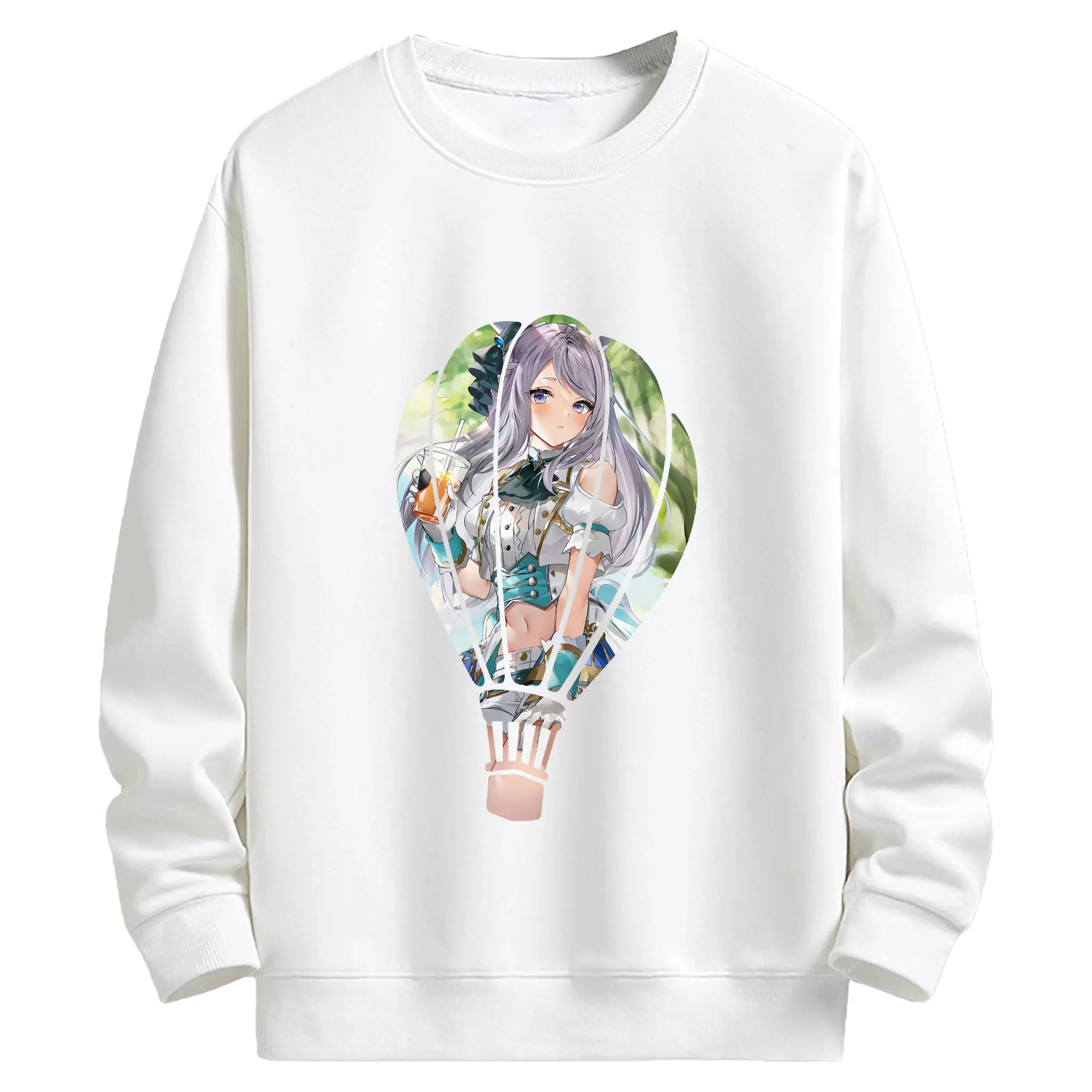 ウマ娘 プリティーダービー グッズ メジロマックイーン - キッズ クルーネックスウェットシャツ ・ フロントプリント ・ 綿80％ ポリエステル20％ ・ 快適 通学 スポーツ 日常使い お散歩用