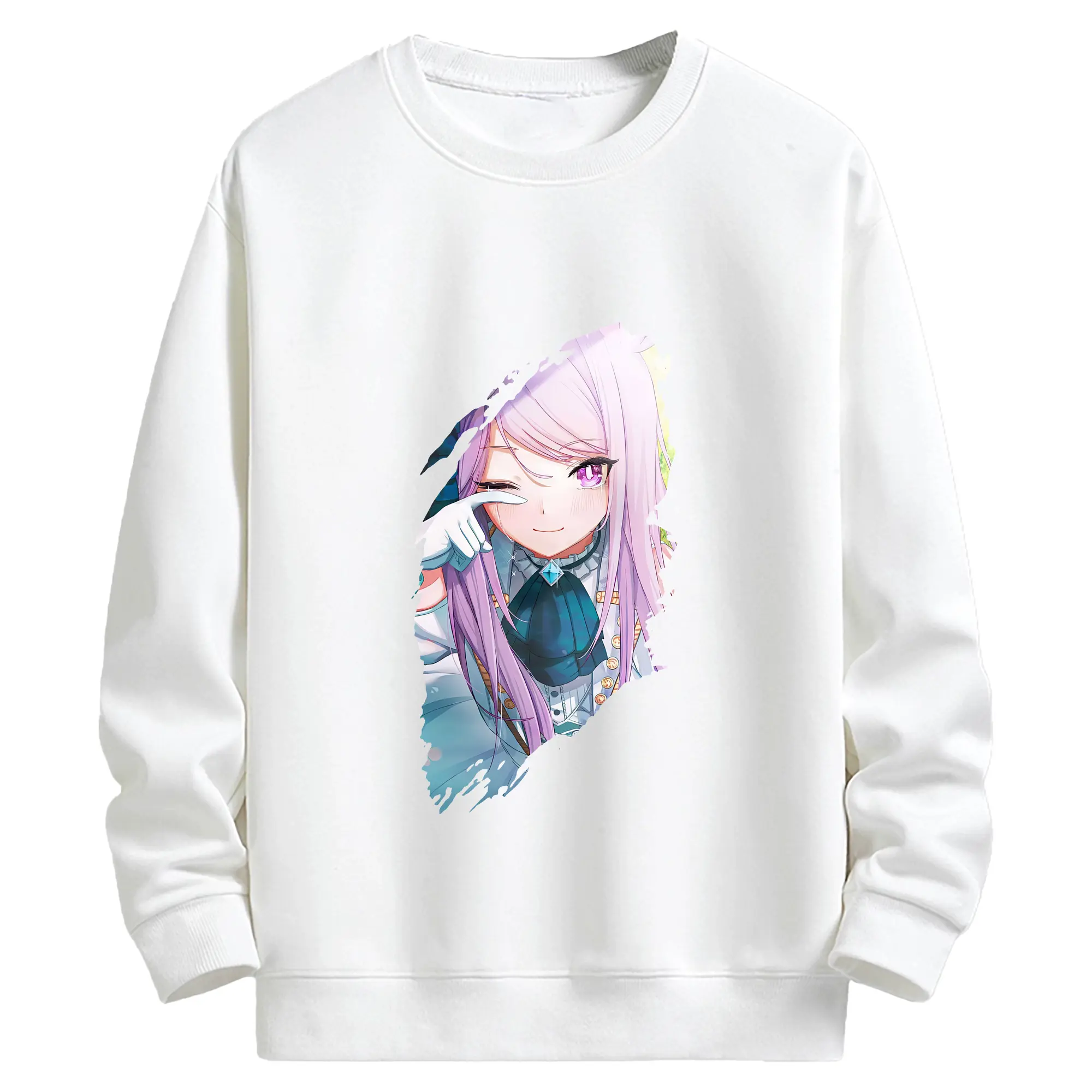 ウマ娘 プリティーダービー グッズ メジロマックイーン - キッズ クルーネックスウェットシャツ ・ フロントプリント ・ 綿80％ ポリエステル20％ ・ 快適 通学 スポーツ 日常使い お散歩用