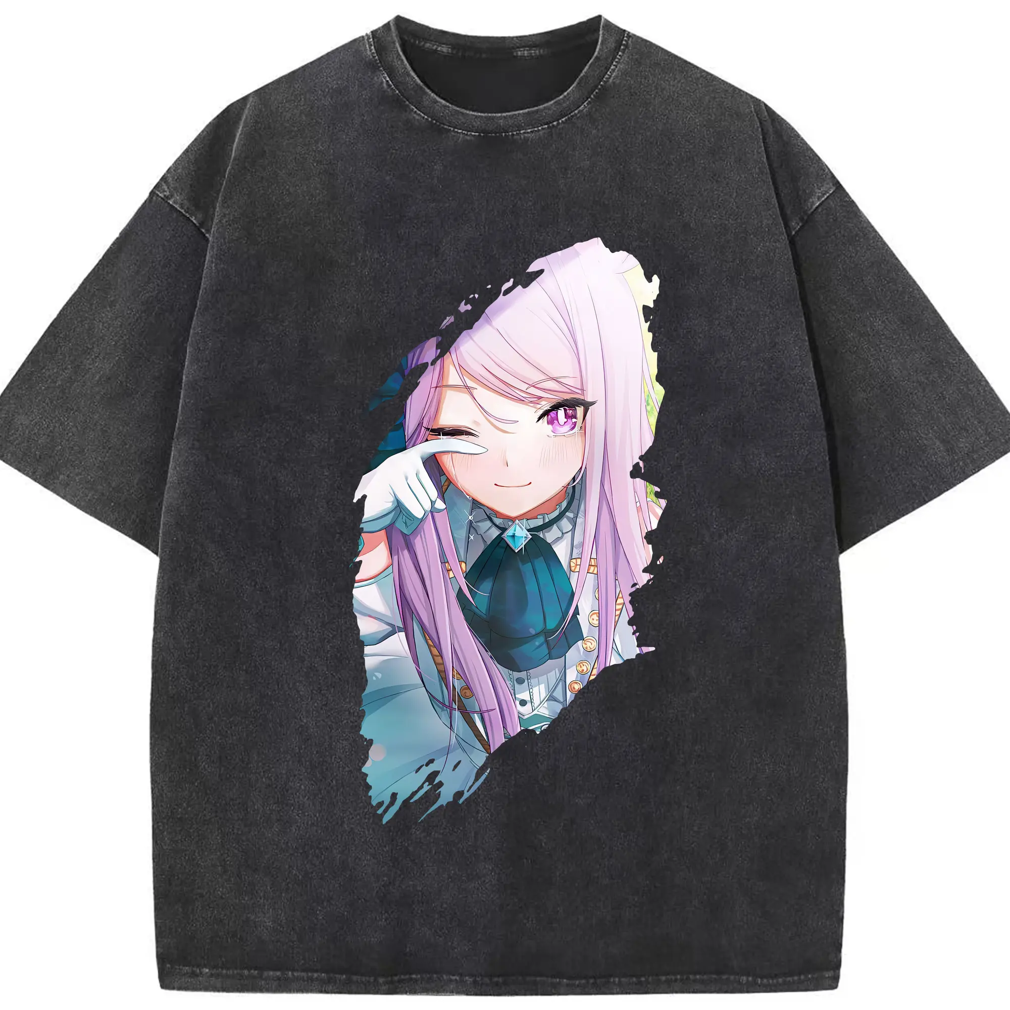 ウマ娘 プリティーダービー グッズ メジロマックイーン - 綿100％ ヴィンテージ風 半袖Tシャツ ・ フロントプリント ・ 柔らか肌触り ・ 通気性 快適 ・ スポーツ カジュアル 外出用