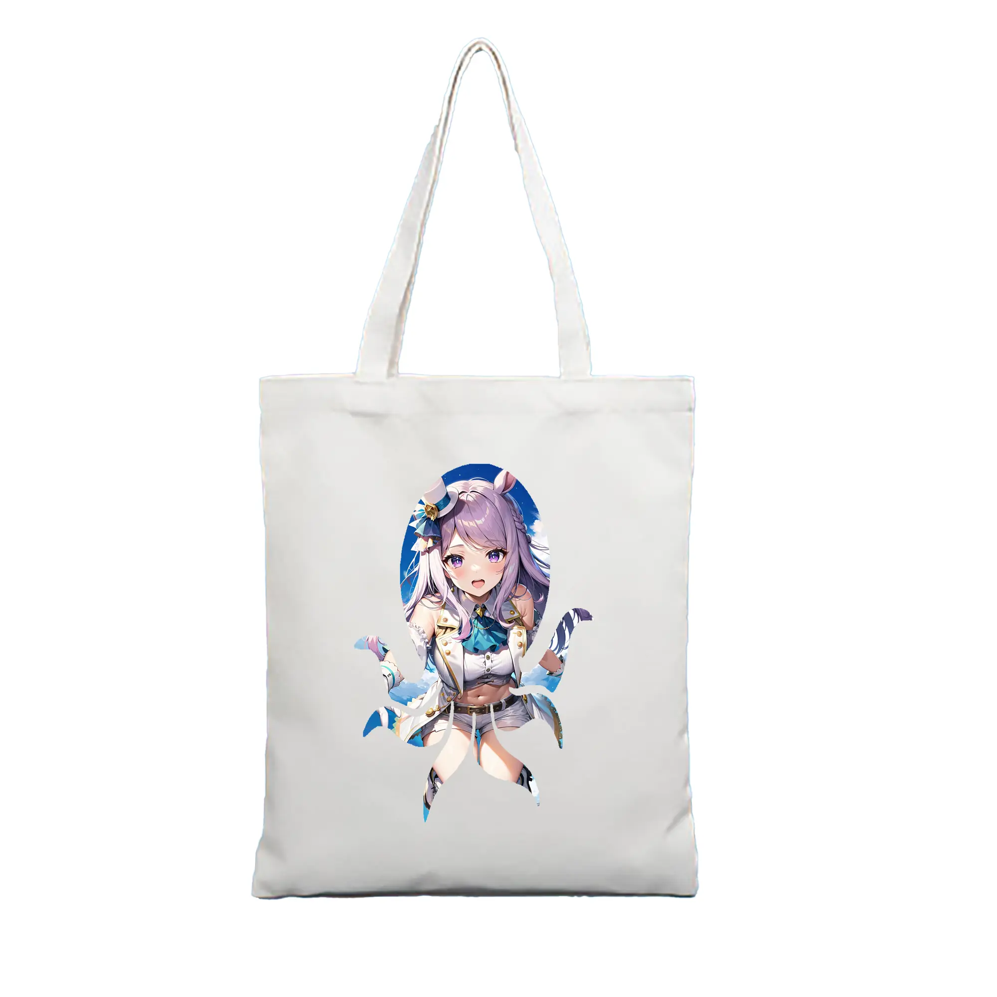 ウマ娘 プリティーダービー グッズ メジロマックイーン - 縦型キャンバス手提げバッグ（トートバッグ） ・ キャンバス素材 ・ ショッピング用 ・ 軽量 丈夫 お手入れ簡単