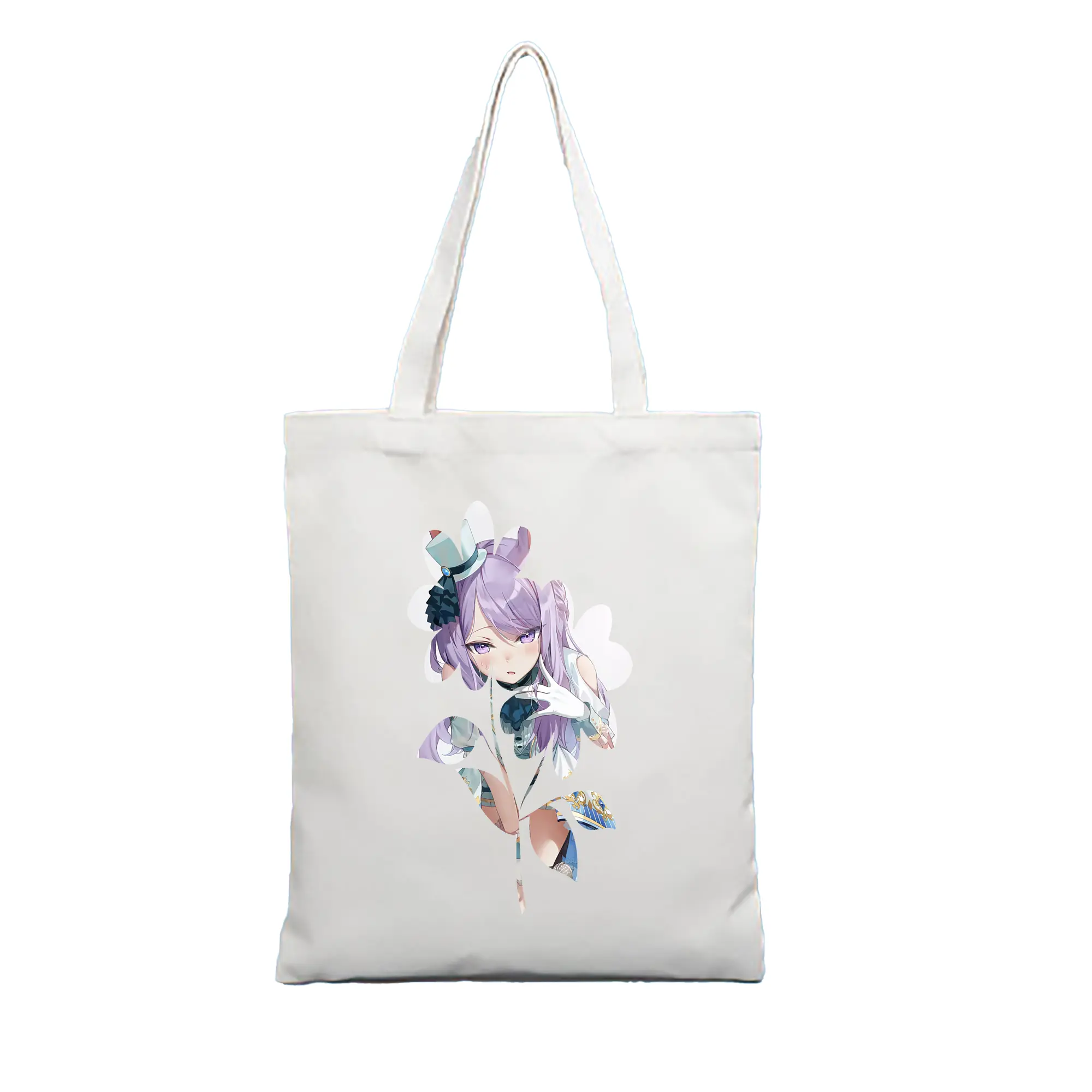 ウマ娘 プリティーダービー グッズ メジロマックイーン - 縦型キャンバス手提げバッグ（トートバッグ） ・ キャンバス素材 ・ ショッピング用 ・ 軽量 丈夫 お手入れ簡単