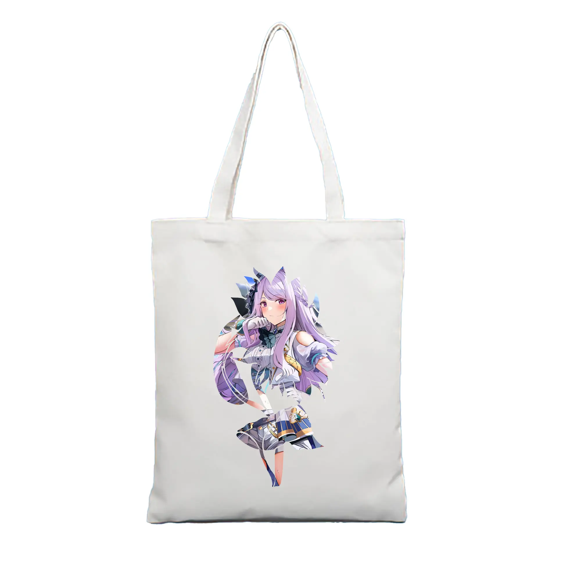 ウマ娘 プリティーダービー グッズ メジロマックイーン - 縦型キャンバス手提げバッグ（トートバッグ） ・ キャンバス素材 ・ ショッピング用 ・ 軽量 丈夫 お手入れ簡単