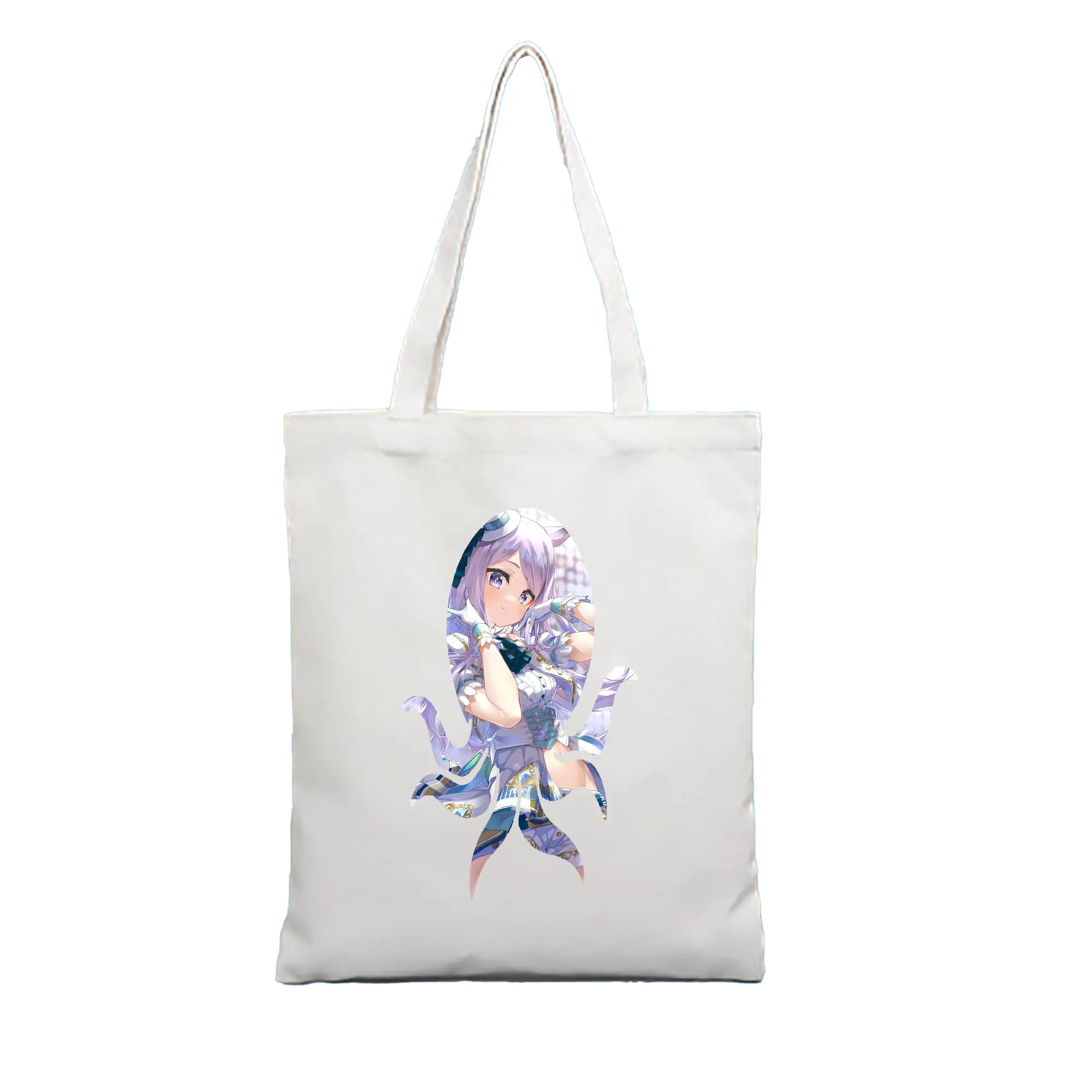 ウマ娘 プリティーダービー グッズ メジロマックイーン - 縦型キャンバス手提げバッグ（トートバッグ） ・ キャンバス素材 ・ ショッピング用 ・ 軽量 丈夫 お手入れ簡単