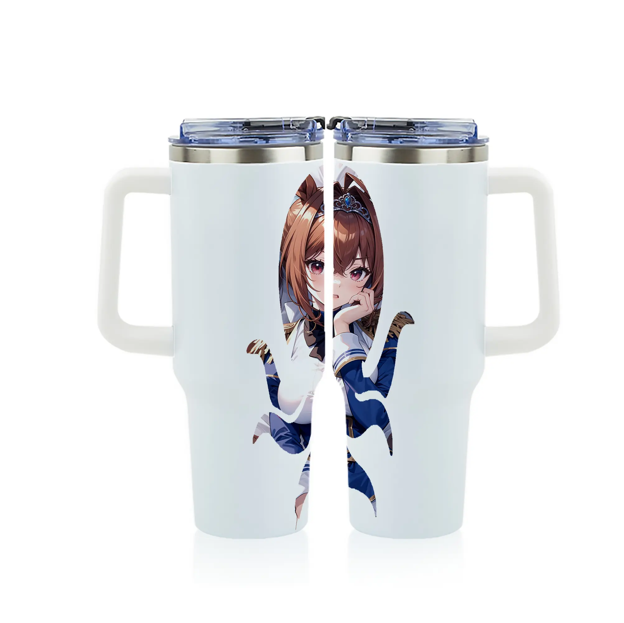 ウマ娘 プリティーダービー グッズ ダイワスカーレット - 1200mL フルプリント車用タンブラー ・ 304ステンレス 内側 ・ 201ステンレス 外側 ・ 保温 保冷 ・ 通勤 ドライブ アウトドア用