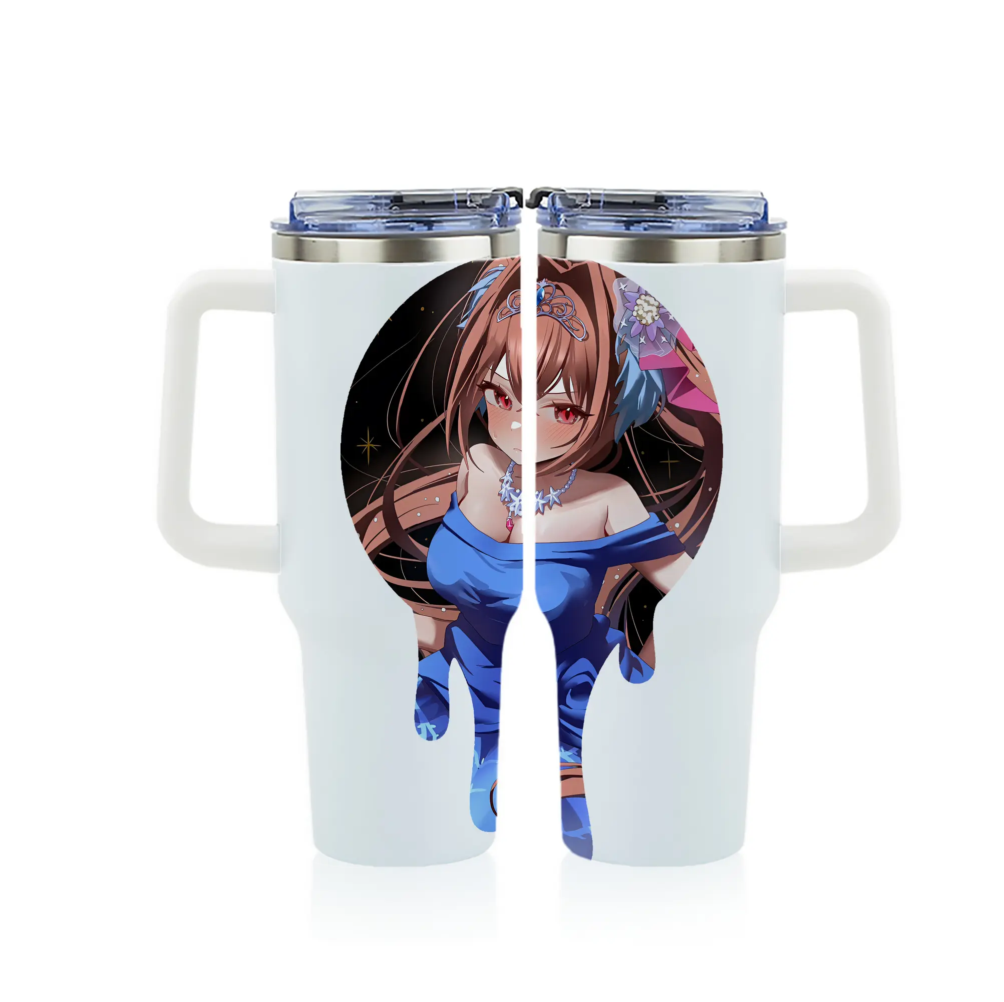 ウマ娘 プリティーダービー グッズ ダイワスカーレット - 1200mL フルプリント車用タンブラー ・ 304ステンレス 内側 ・ 201ステンレス 外側 ・ 保温 保冷 ・ 通勤 ドライブ アウトドア用