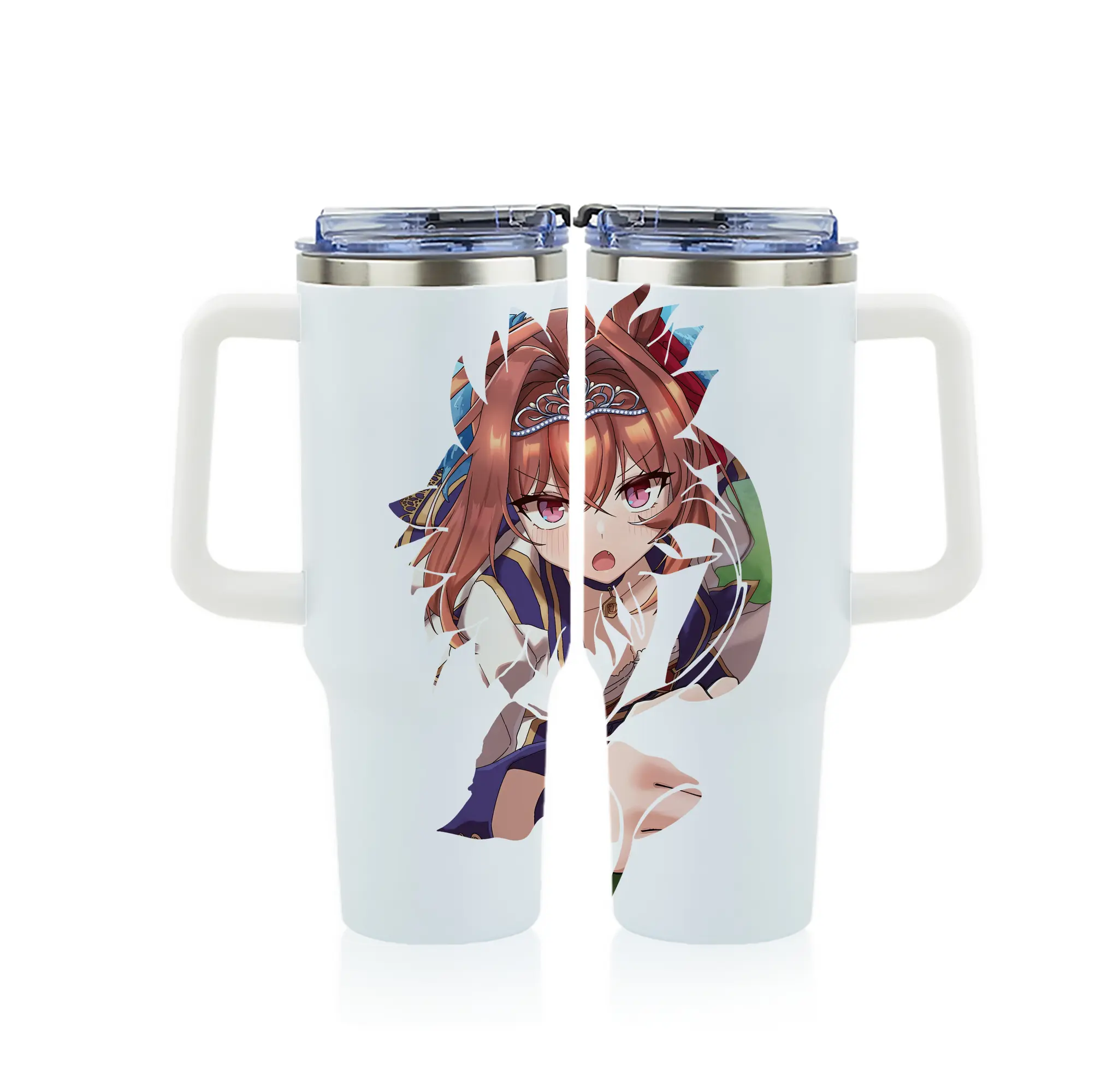 ウマ娘 プリティーダービー グッズ ダイワスカーレット - 1200mL フルプリント車用タンブラー ・ 304ステンレス 内側 ・ 201ステンレス 外側 ・ 保温 保冷 ・ 通勤 ドライブ アウトドア用