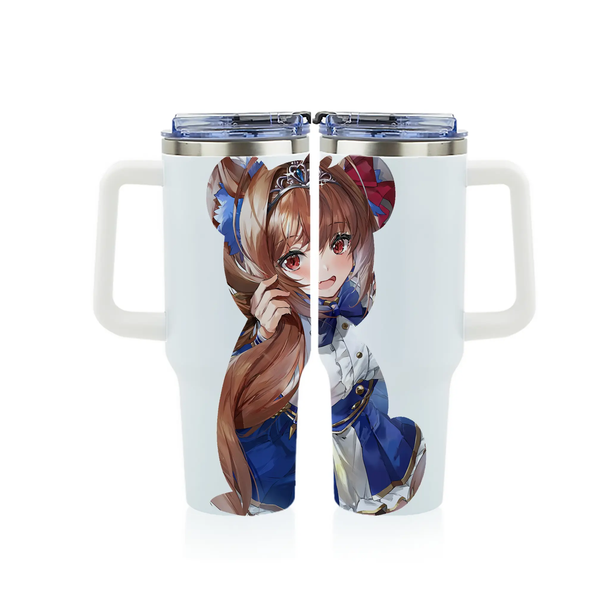 ウマ娘 プリティーダービー グッズ ダイワスカーレット - 1200mL フルプリント車用タンブラー ・ 304ステンレス 内側 ・ 201ステンレス 外側 ・ 保温 保冷 ・ 通勤 ドライブ アウトドア用